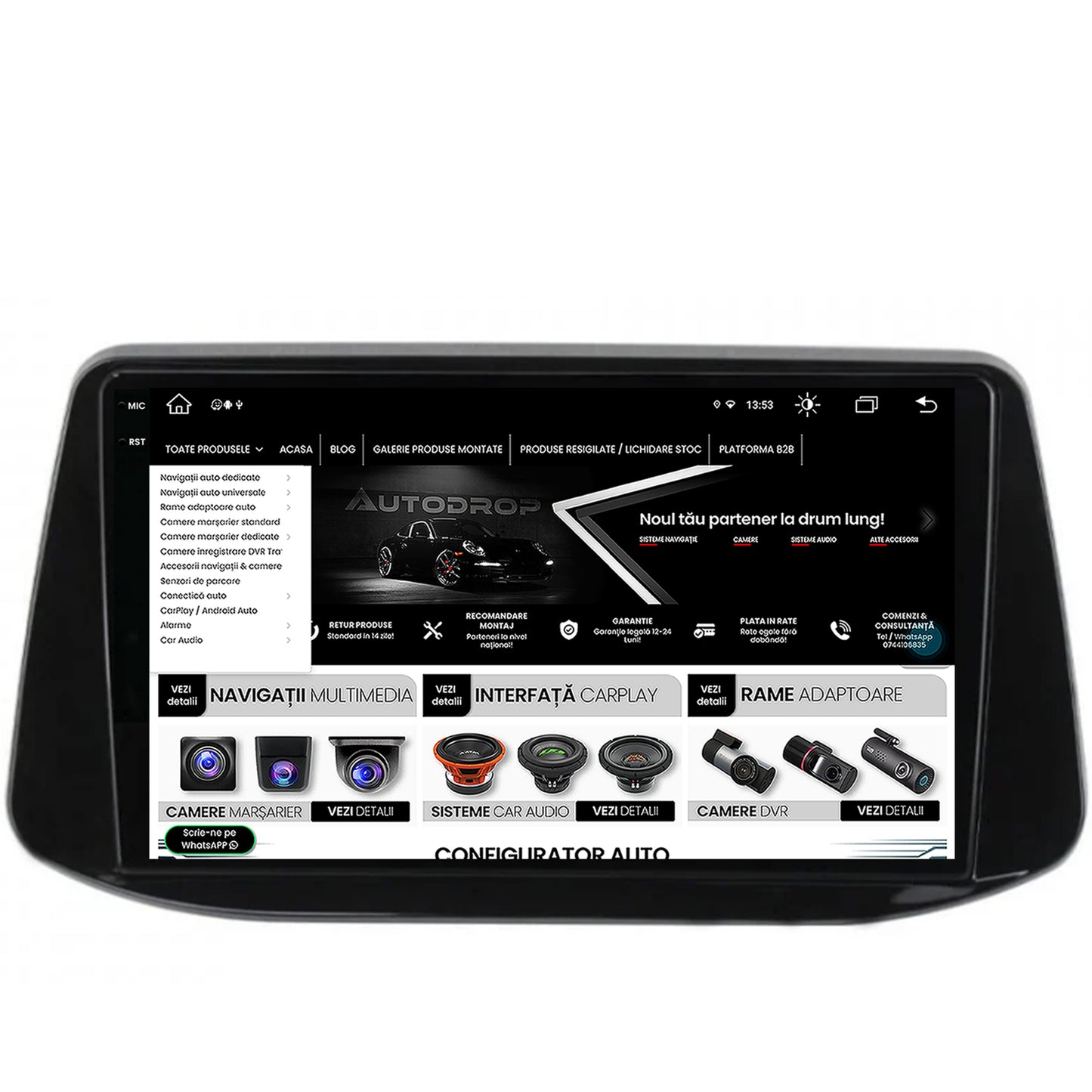 Navigatie Hyundai I30 (2017-Prezent), Android, X-Octacore / 8GB RAM + 256GB ROM, 9.5 Inch - AD-BGX9008+AD-BGRKIT225