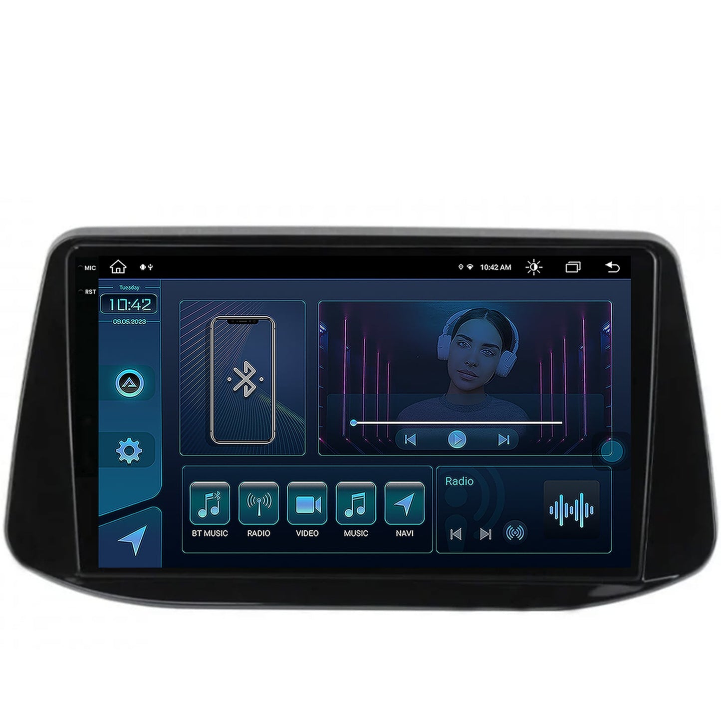 Navigatie Hyundai I30 (2017-Prezent), Android, X-Octacore / 8GB RAM + 256GB ROM, 9.5 Inch - AD-BGX9008+AD-BGRKIT225
