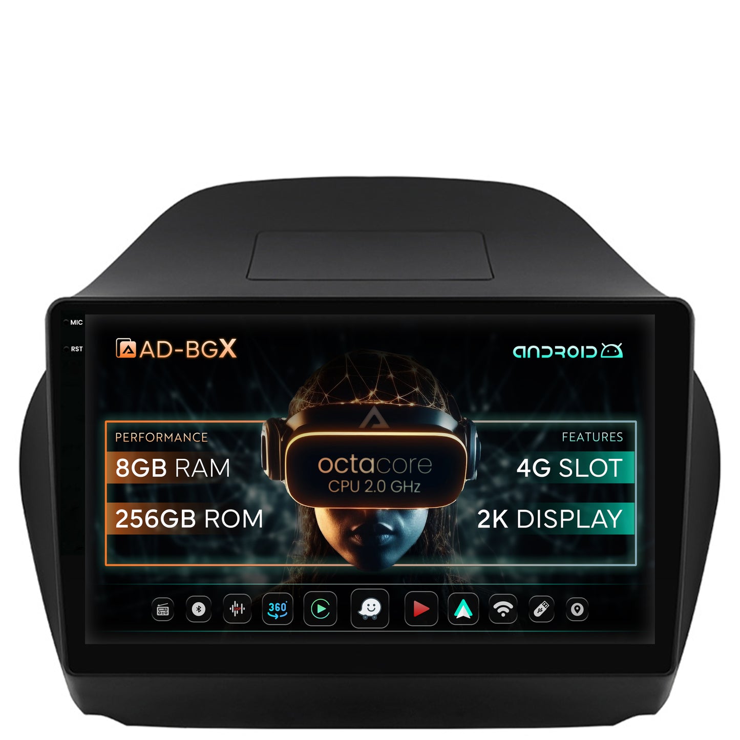 Navigatie Hyundai IX35 (2009-2015), Android, X-Octacore / 8GB RAM + 256GB ROM, 10.36 Inch - AD-BGX10008+AD-BGRKIT189