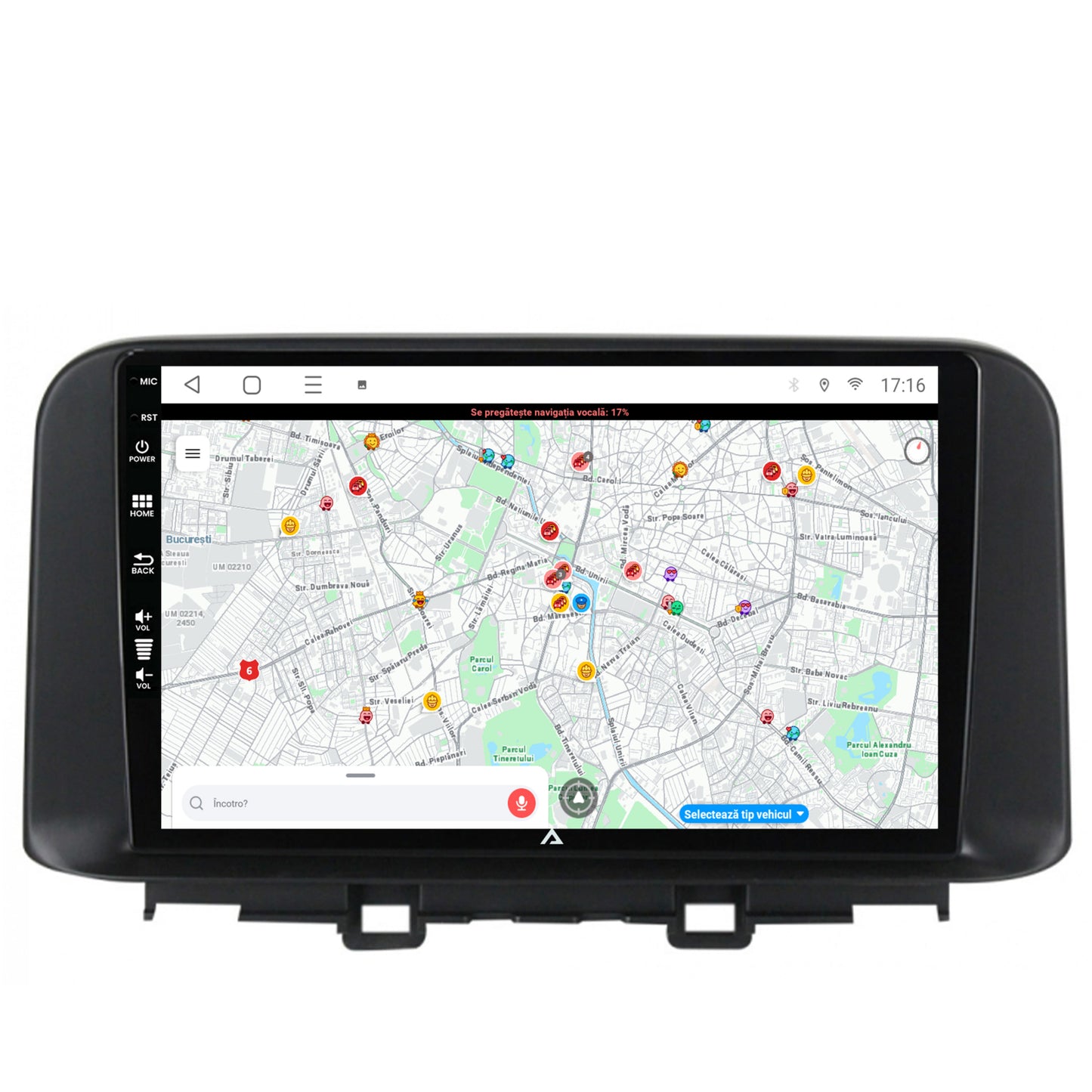Navigatie Hyundai Kona (2018+), Android, E-Octacore / 2GB RAM + 32GB ROM, 10.1 Inch - AD-BGE10002+AD-BGRKIT183V2