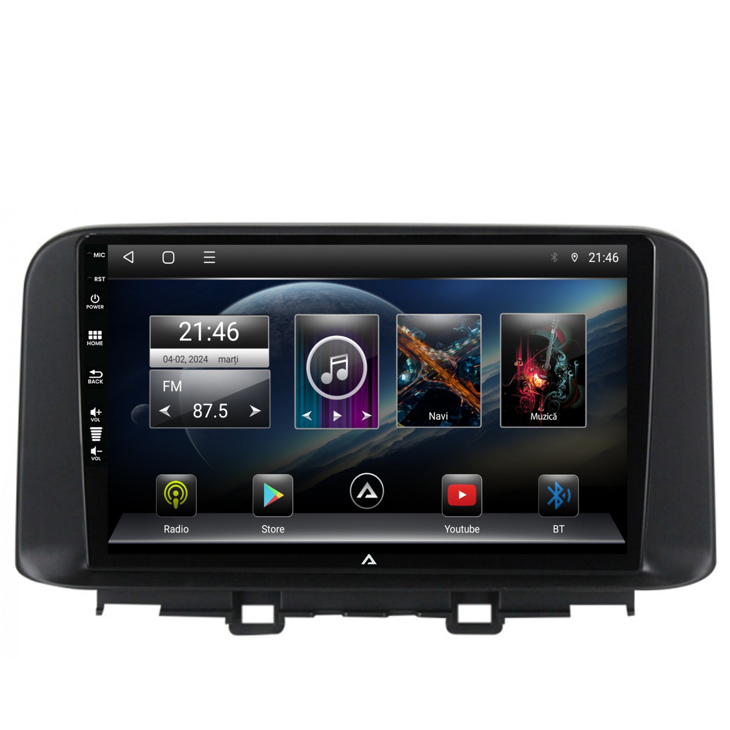 Navigatie Hyundai Kona (2018+), Android, P-Octacore / 2GB RAM + 32GB ROM, 10.1 Inch - AD-BGP10002+AD-BGRKIT183V2