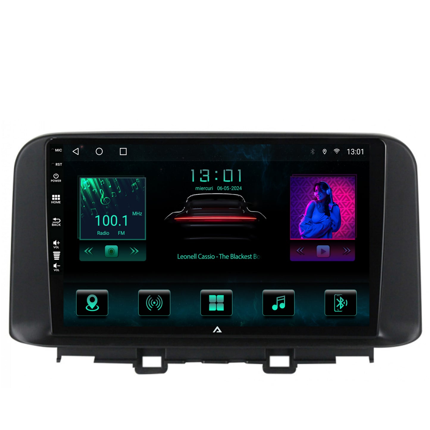 Navigatie Hyundai Kona (2018+), Android, A-Octacore / 4GB RAM + 64GB ROM, 10.1 Inch - AD-BGA10004+AD-BGRKIT183V2