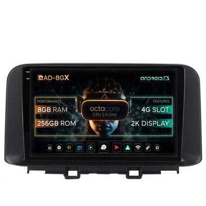 Navigatie Hyundai Kona (2018+), Android, X-Octacore / 8GB RAM + 256GB ROM, 10.36 Inch - AD-BGX10008+AD-BGRKIT183V2