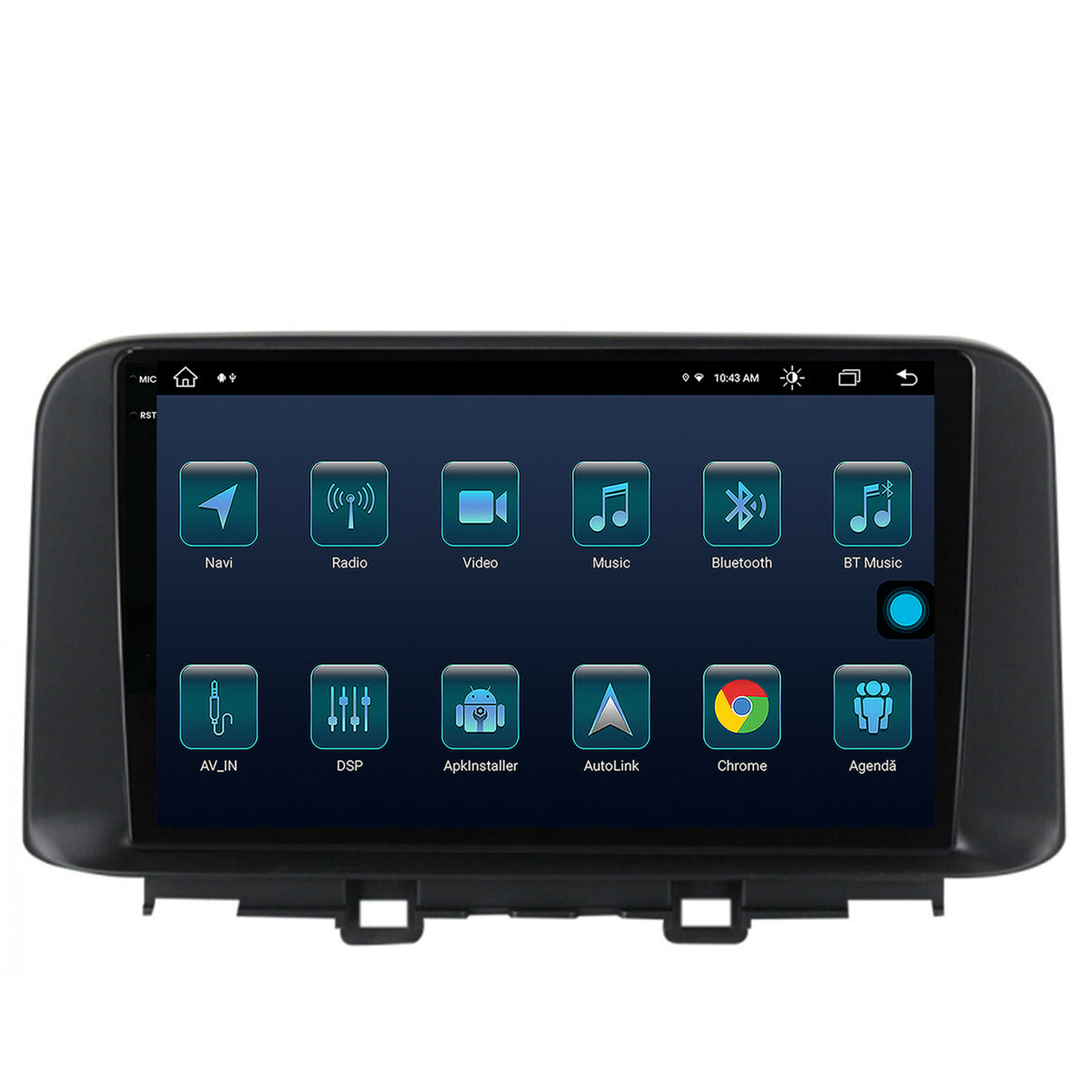 Navigatie Hyundai Kona (2018+), Android, X-Octacore / 8GB RAM + 256GB ROM, 10.36 Inch - AD-BGX10008+AD-BGRKIT183V2