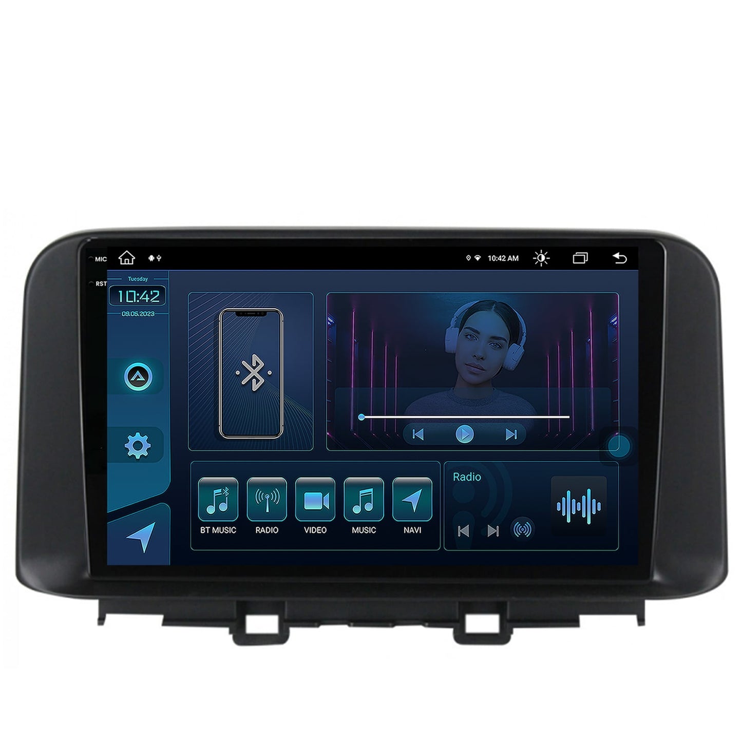 Navigatie Hyundai Kona (2018+), Android, X-Octacore / 8GB RAM + 256GB ROM, 10.36 Inch - AD-BGX10008+AD-BGRKIT183V2