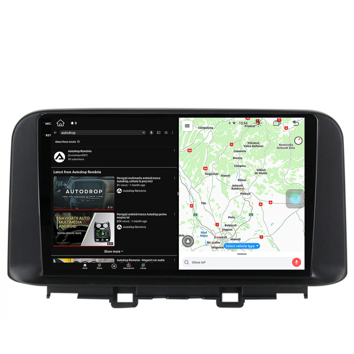 Navigatie Hyundai Kona (2018+), Android, X-Octacore / 8GB RAM + 256GB ROM, 10.36 Inch - AD-BGX10008+AD-BGRKIT183V2