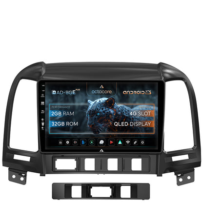 Navigatie Hyundai Santa Fe (2006-2012), Android, E-Octacore / 2GB RAM + 32GB ROM, 9 Inch - AD-BGE9002+AD-BGRKIT210