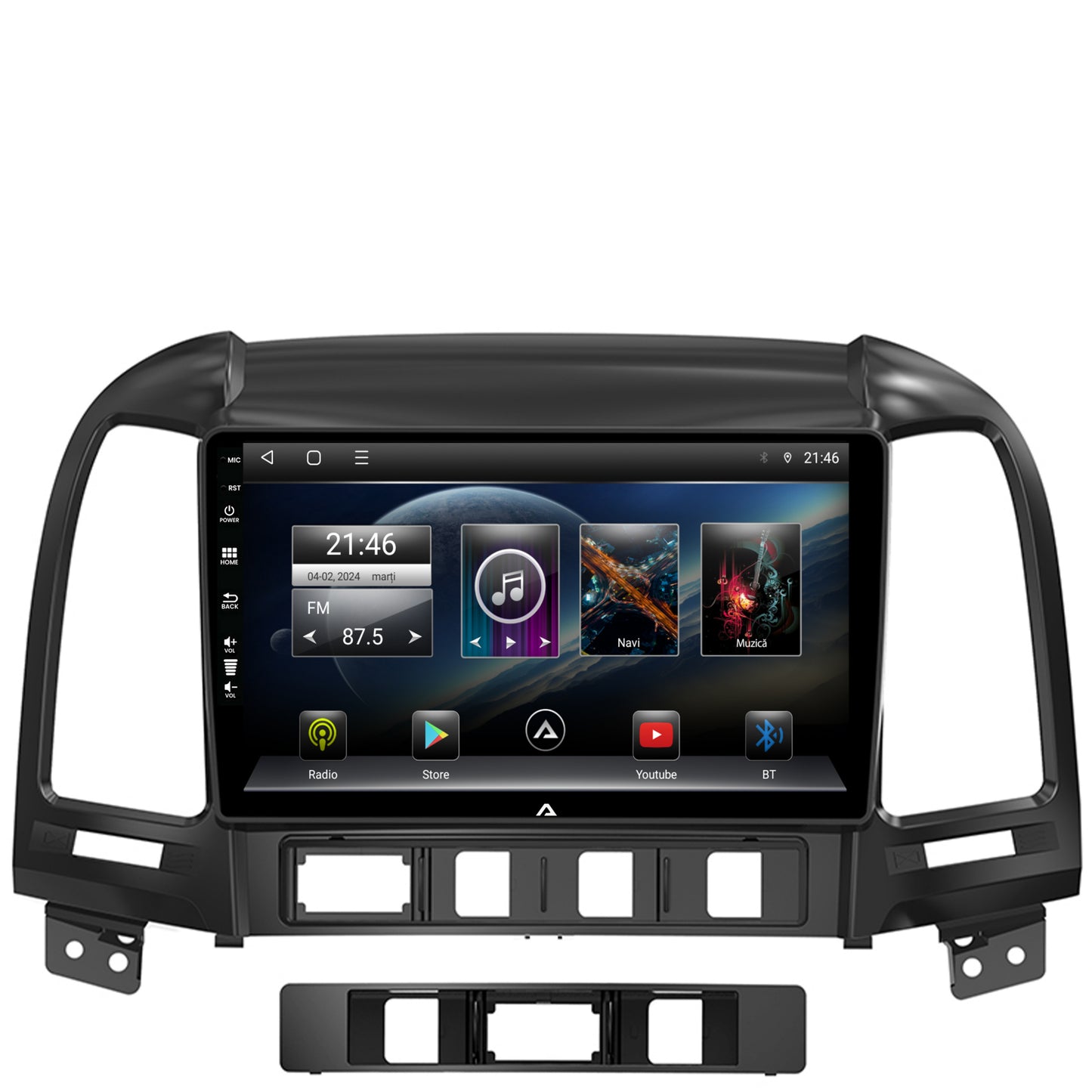 Navigatie Hyundai Santa Fe (2006-2012), Android, P-Octacore/ 2GB RAM + 32GB ROM, 9 Inch - AD-BGP9002+AD-BGRKIT210