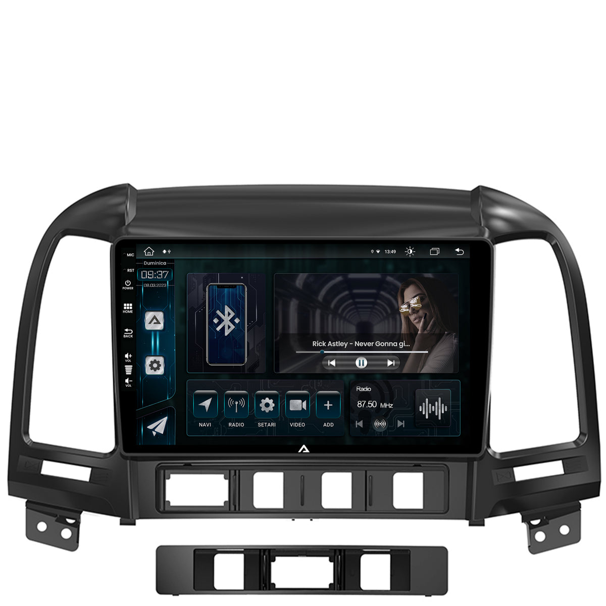 Navigatie Hyundai Santa Fe (2006-2012), Android, Z-Octacore / 8GB RAM + 256GB ROM, 9 Inch - AD-BGZ9008+AD-BGRKIT210
