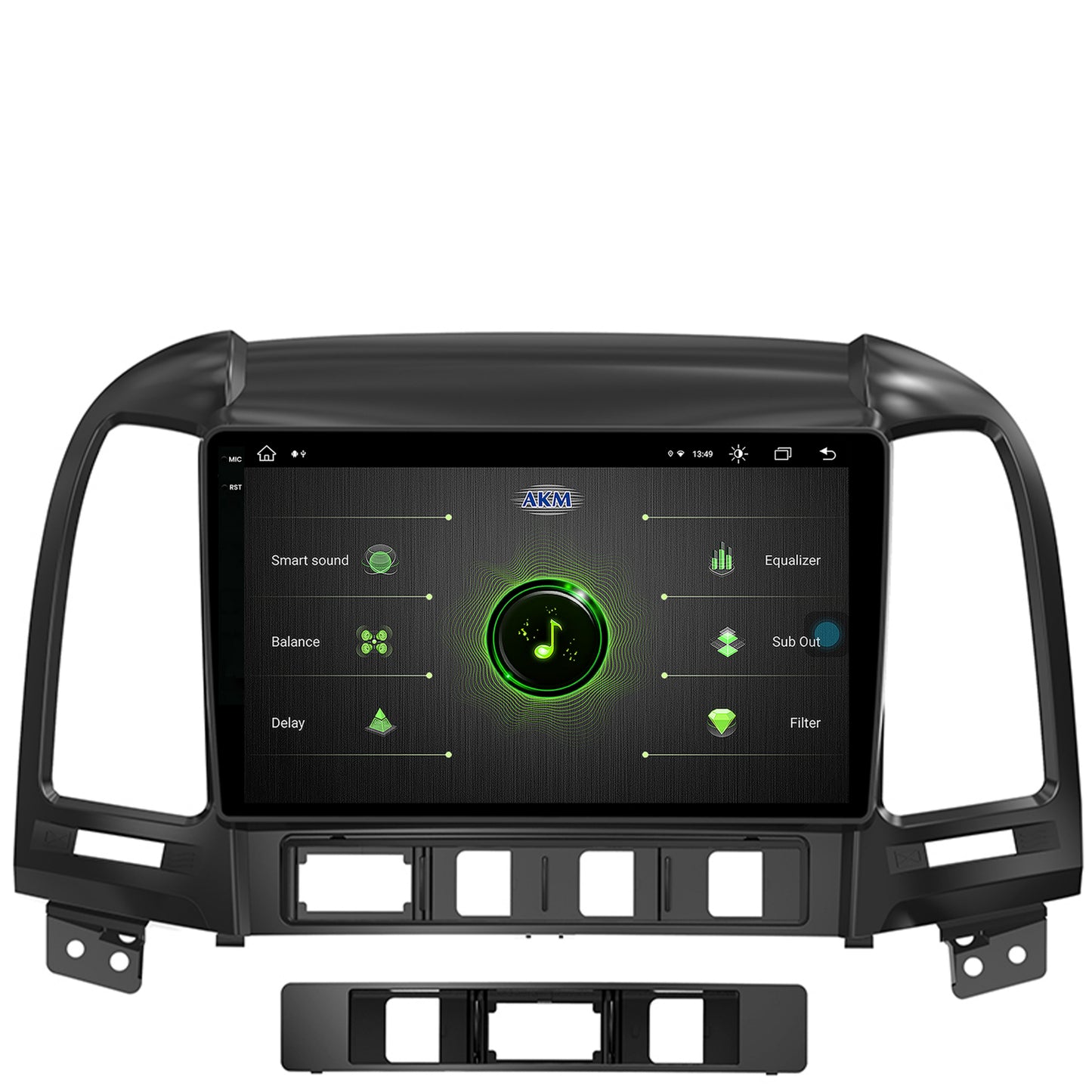 Navigatie Hyundai Santa Fe (2006-2012), Android, V-Octacore / 4GB RAM + 64GB ROM, 9.5 Inch - AD-BGV9004+AD-BGRKIT210