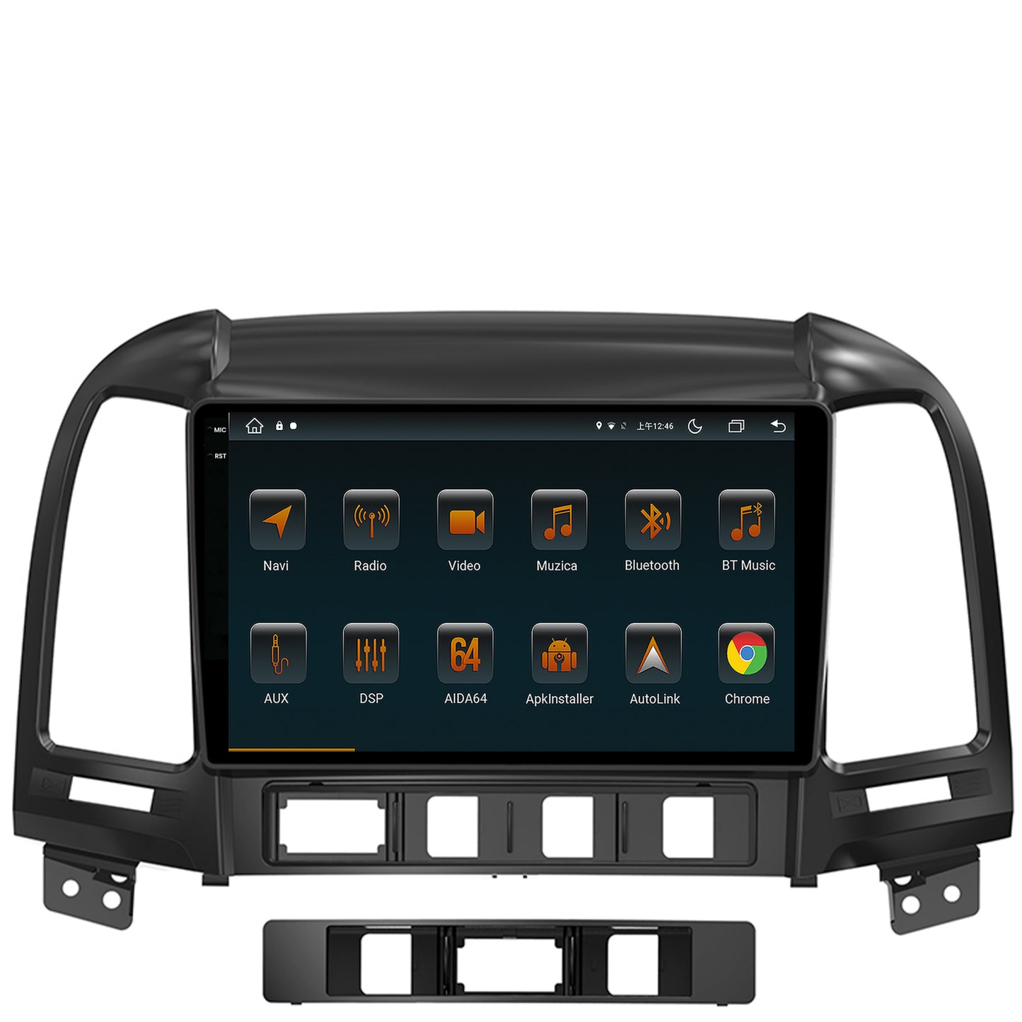 Navigatie Hyundai Santa Fe (2006-2012), Android, V-Octacore / 4GB RAM + 64GB ROM, 9.5 Inch - AD-BGV9004+AD-BGRKIT210