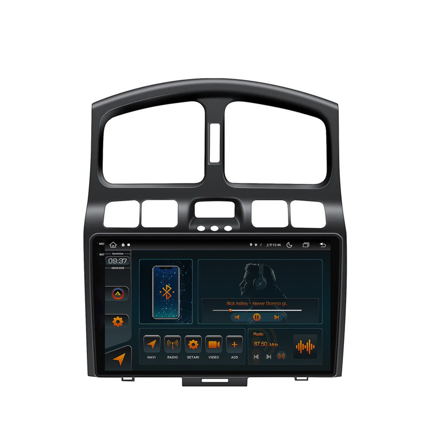Navigatie Hyundai Santa Fe (2001-2005), Android, V-Octacore / 4GB RAM + 64GB ROM, 9.5 Inch - AD-BGV9004+AD-BGRKIT210V2