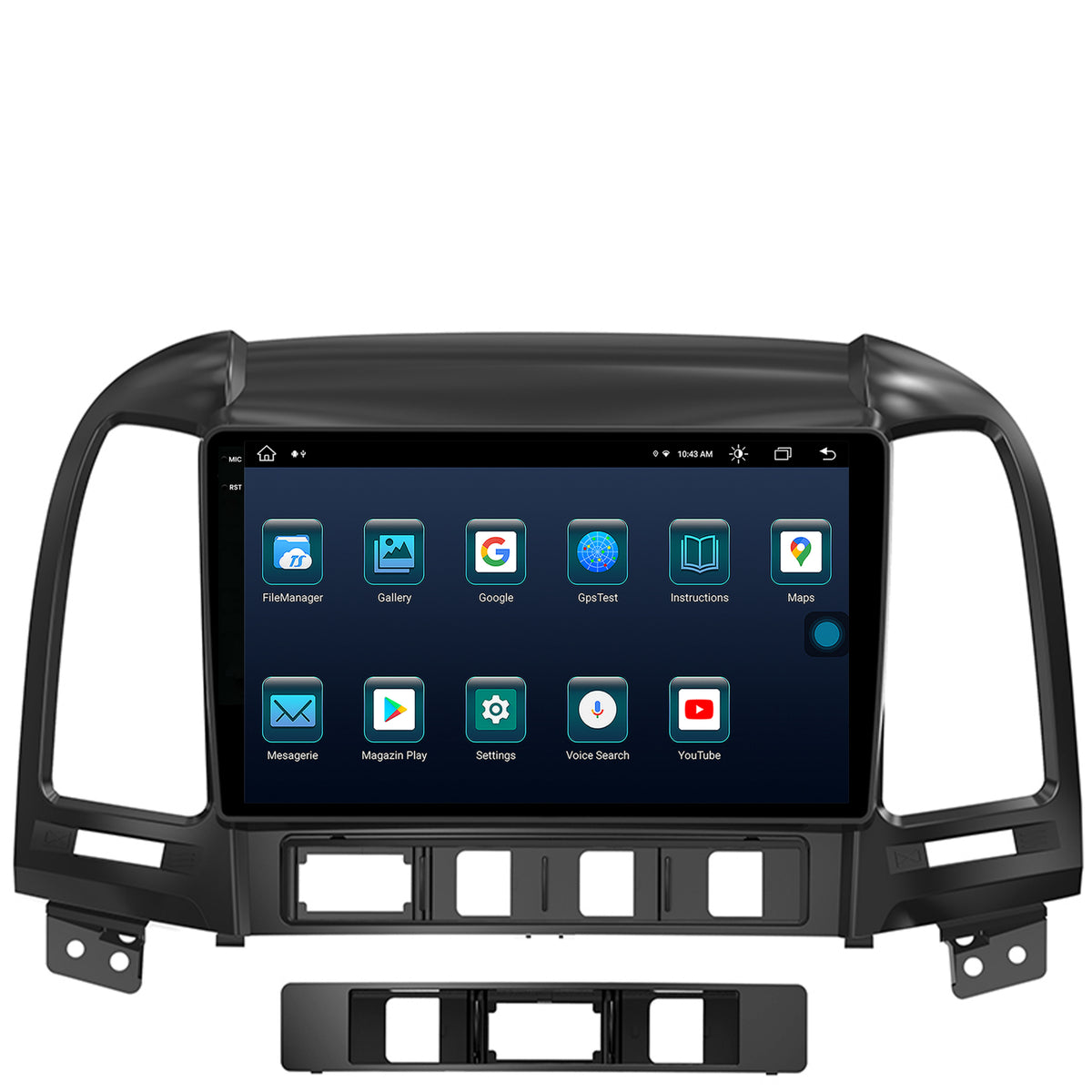 Navigatie Hyundai Santa Fe (2006-2012), Android, X-Octacore / 8GB RAM + 256GB ROM, 9.5 Inch - AD-BGX9008+AD-BGRKIT210