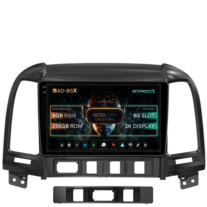 Navigatie Hyundai Santa Fe (2006-2012), Android, X-Octacore / 8GB RAM + 256GB ROM, 9.5 Inch - AD-BGX9008+AD-BGRKIT210