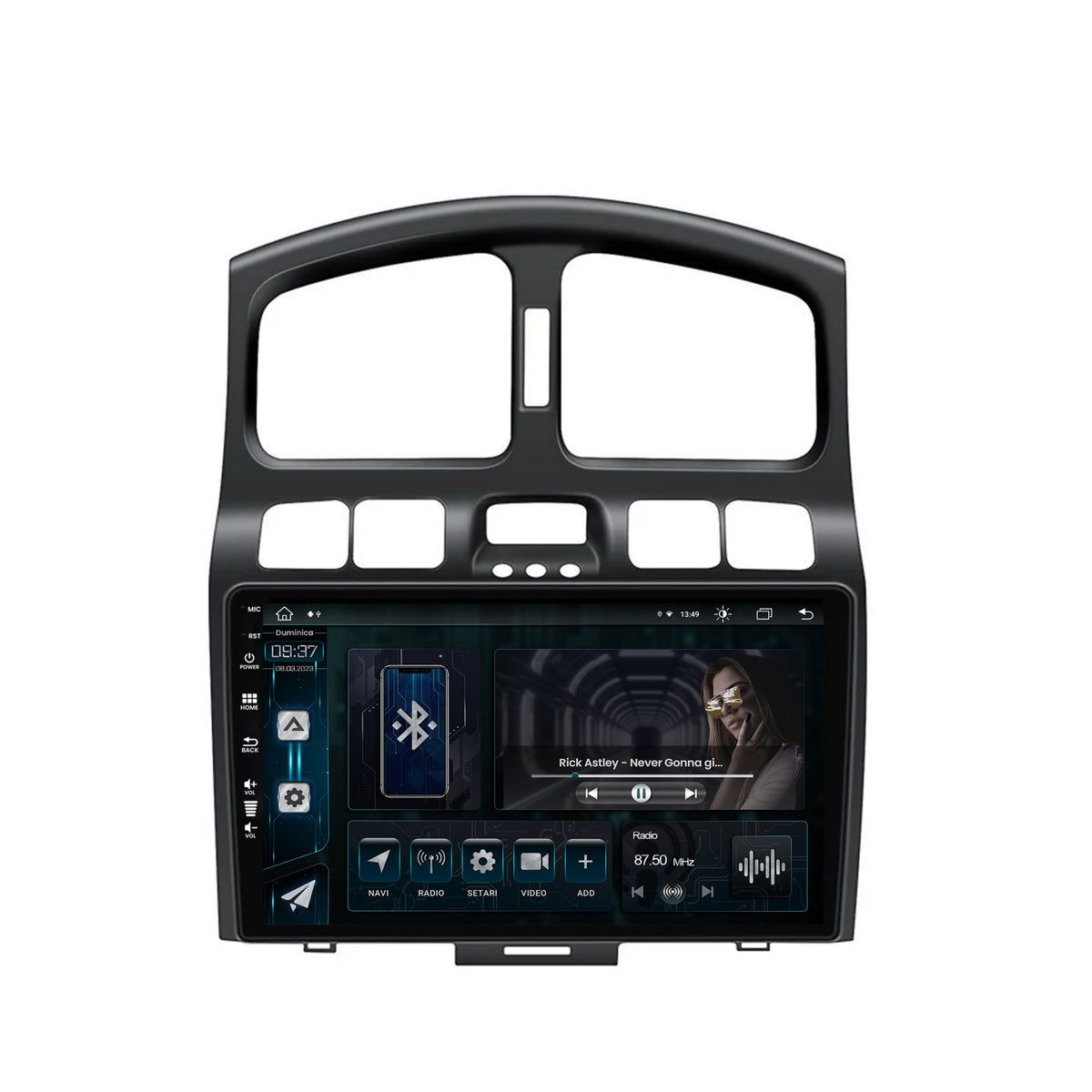 Navigatie Hyundai Santa Fe (2001-2005), Android, Z-Octacore / 8GB RAM + 256GB ROM, 9 Inch - AD-BGZ9008+AD-BGRKIT210V2