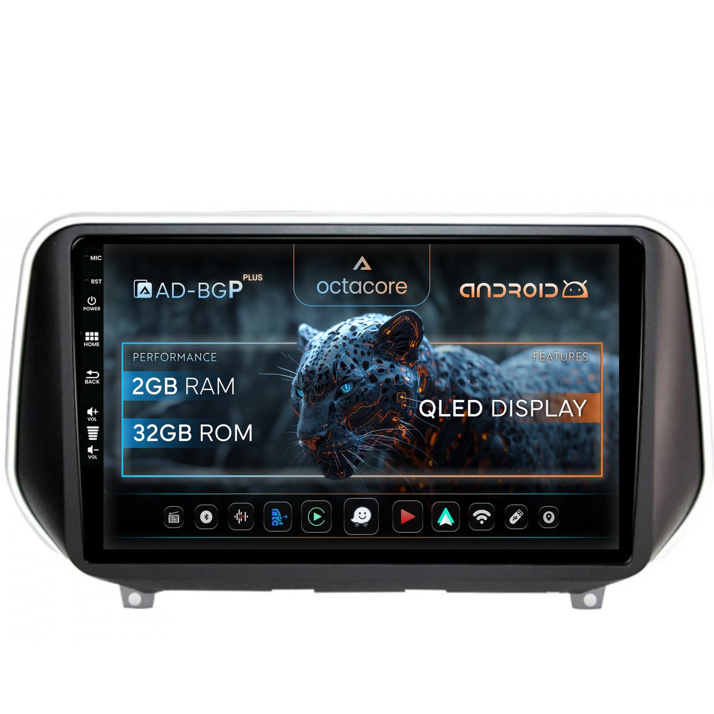 Navigatie Hyundai Santa Fe (2018-Prezent), Android, P-Octacore/ 2GB RAM + 32GB ROM, 9 Inch - AD-BGP9002+AD-BGRKIT223
