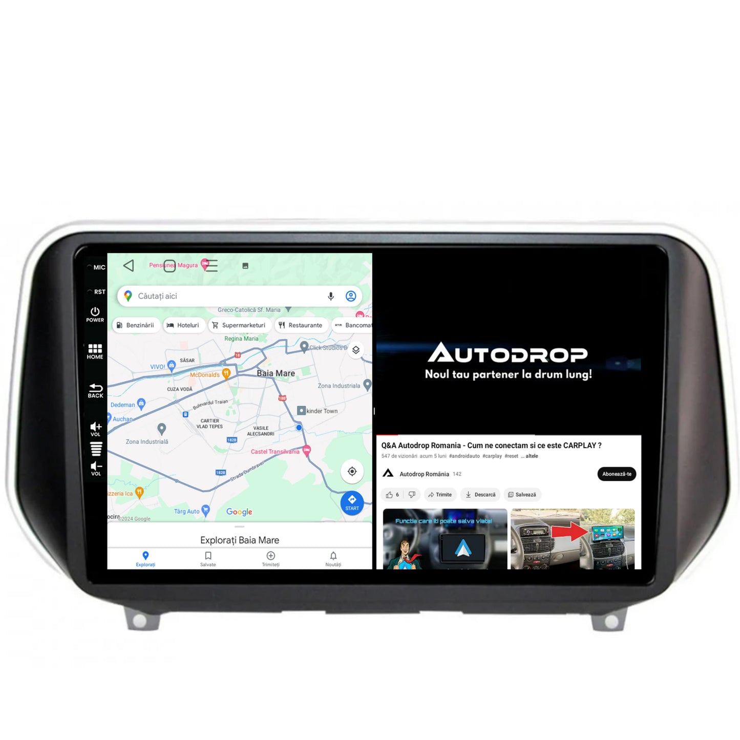 Navigatie Hyundai Santa Fe (2018-Prezent), Android, P-Octacore/ 2GB RAM + 32GB ROM, 9 Inch - AD-BGP9002+AD-BGRKIT223