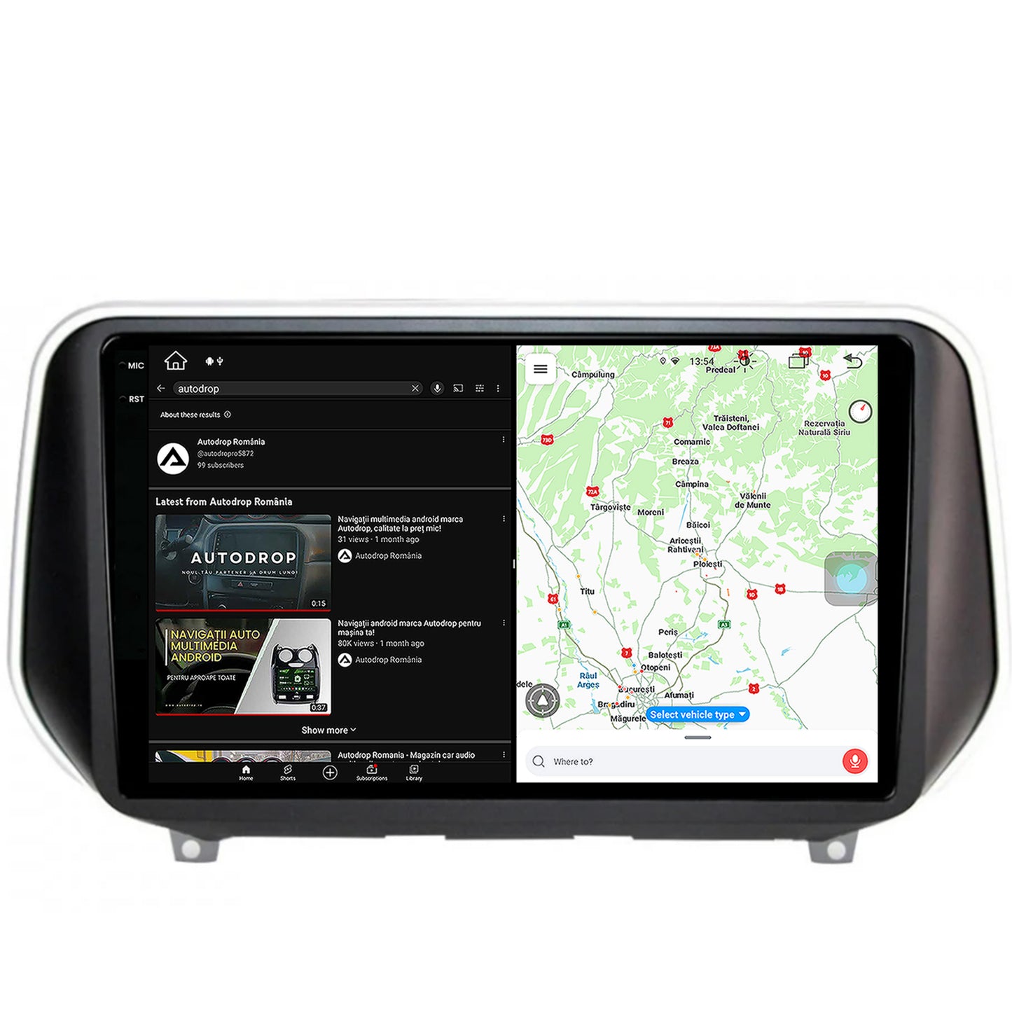 Navigatie Hyundai Santa Fe (2018-Prezent), Android, V-Octacore / 4GB RAM + 64GB ROM, 9.5 Inch - AD-BGV9004+AD-BGRKIT223