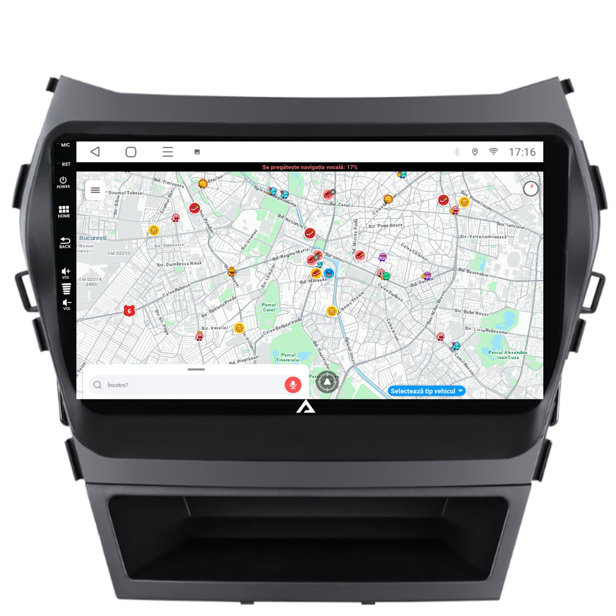 Navigatie Hyundai Santa Fe IX45 (2013-2017), Android, E-Octacore / 2GB RAM + 32GB ROM, 9 Inch - AD-BGE9002+AD-BGRKIT182