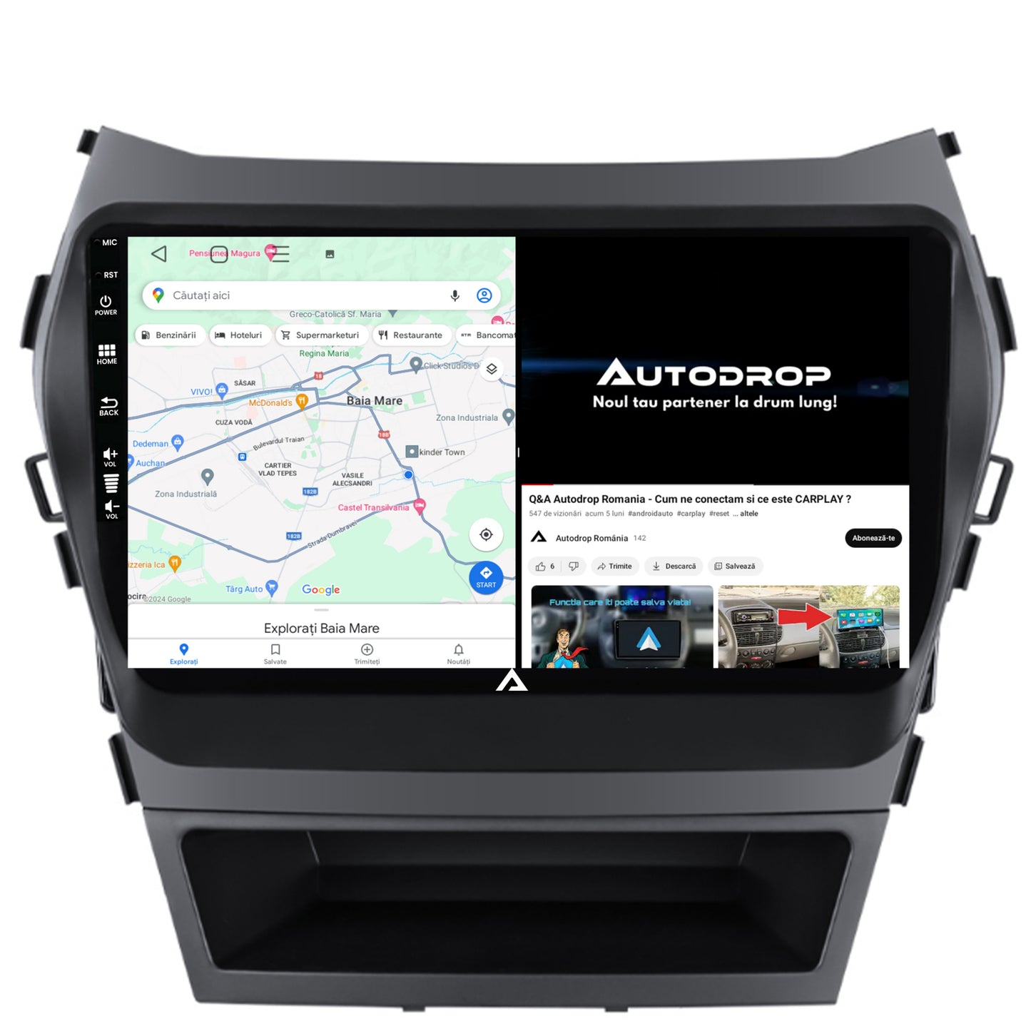 Navigatie Hyundai Santa Fe IX45 (2013-2017), Android, E-Octacore / 2GB RAM + 32GB ROM, 9 Inch - AD-BGE9002+AD-BGRKIT182