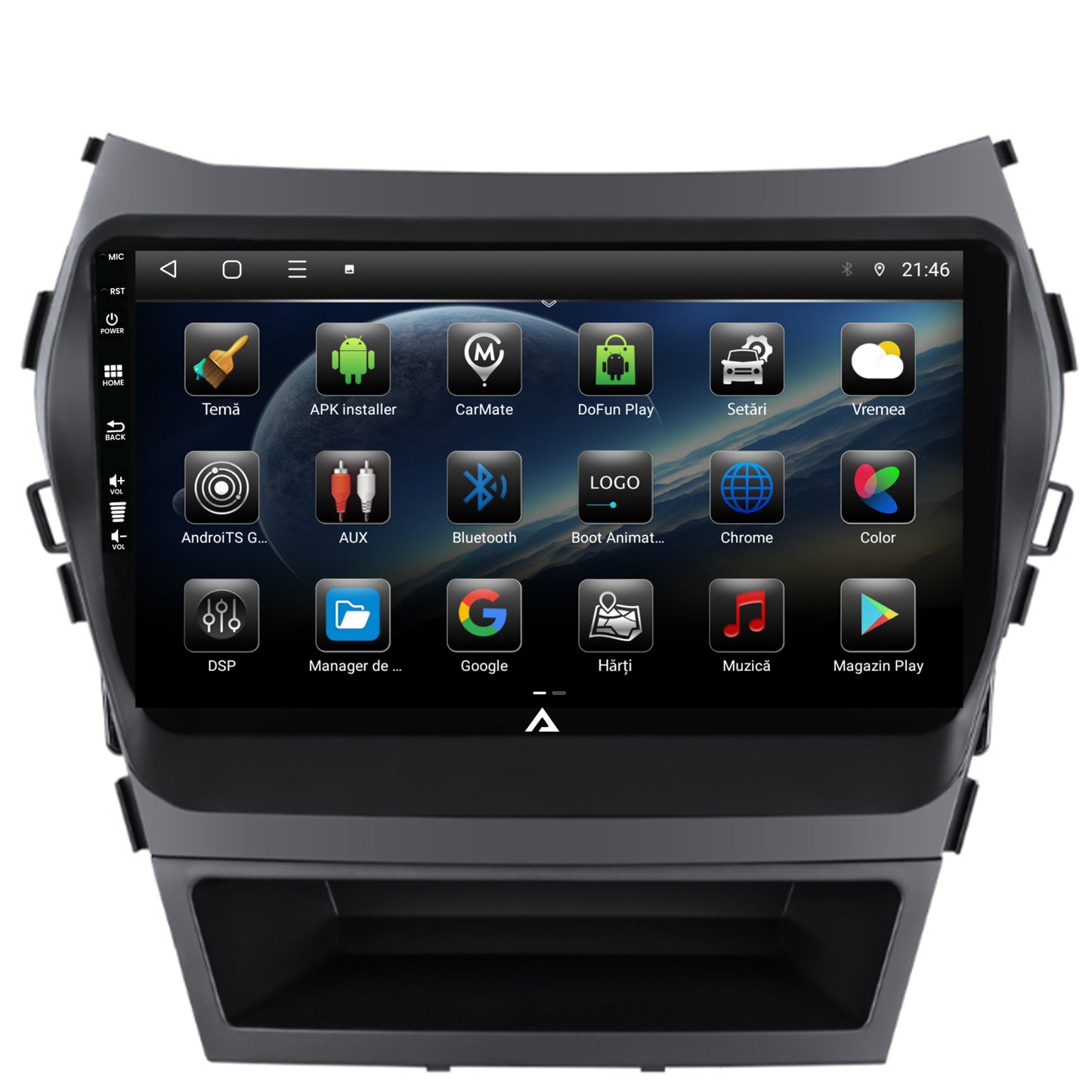 Navigatie Hyundai Santa Fe IX45 (2013-2017), Android, E-Octacore / 2GB RAM + 32GB ROM, 9 Inch - AD-BGE9002+AD-BGRKIT182