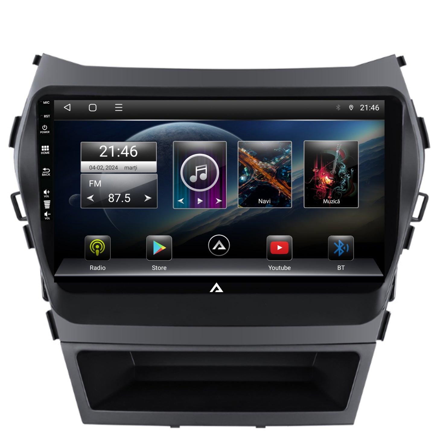 Navigatie Hyundai Santa Fe IX45 (2013-2017), Android, P-Octacore / 2GB RAM + 32GB ROM, 9 Inch - AD-BGP9002+AD-BGRKIT182