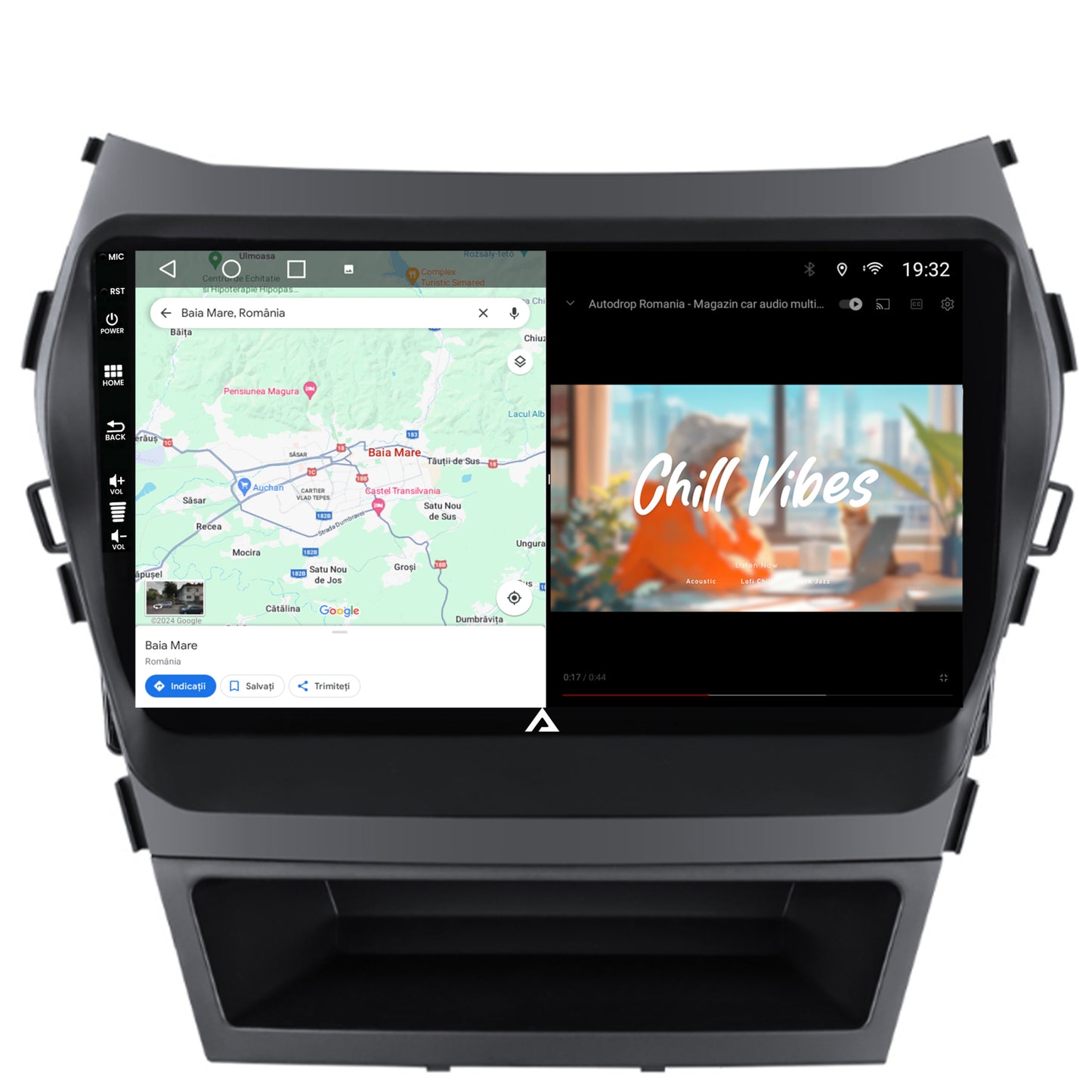 Navigatie Hyundai Santa Fe IX45 (2013-2017), Android, A-Octacore / 4GB RAM + 64GB ROM, 9 Inch - AD-BGA9004+AD-BGRKIT182
