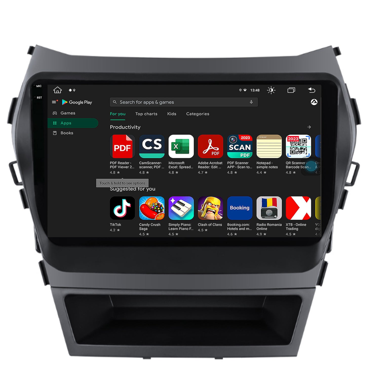 Navigatie Hyundai Santa Fe IX45 (2013-2017), Android, V-Octacore / 4GB RAM + 64GB ROM, 9.5 Inch - AD-BGV9004+AD-BGRKIT182