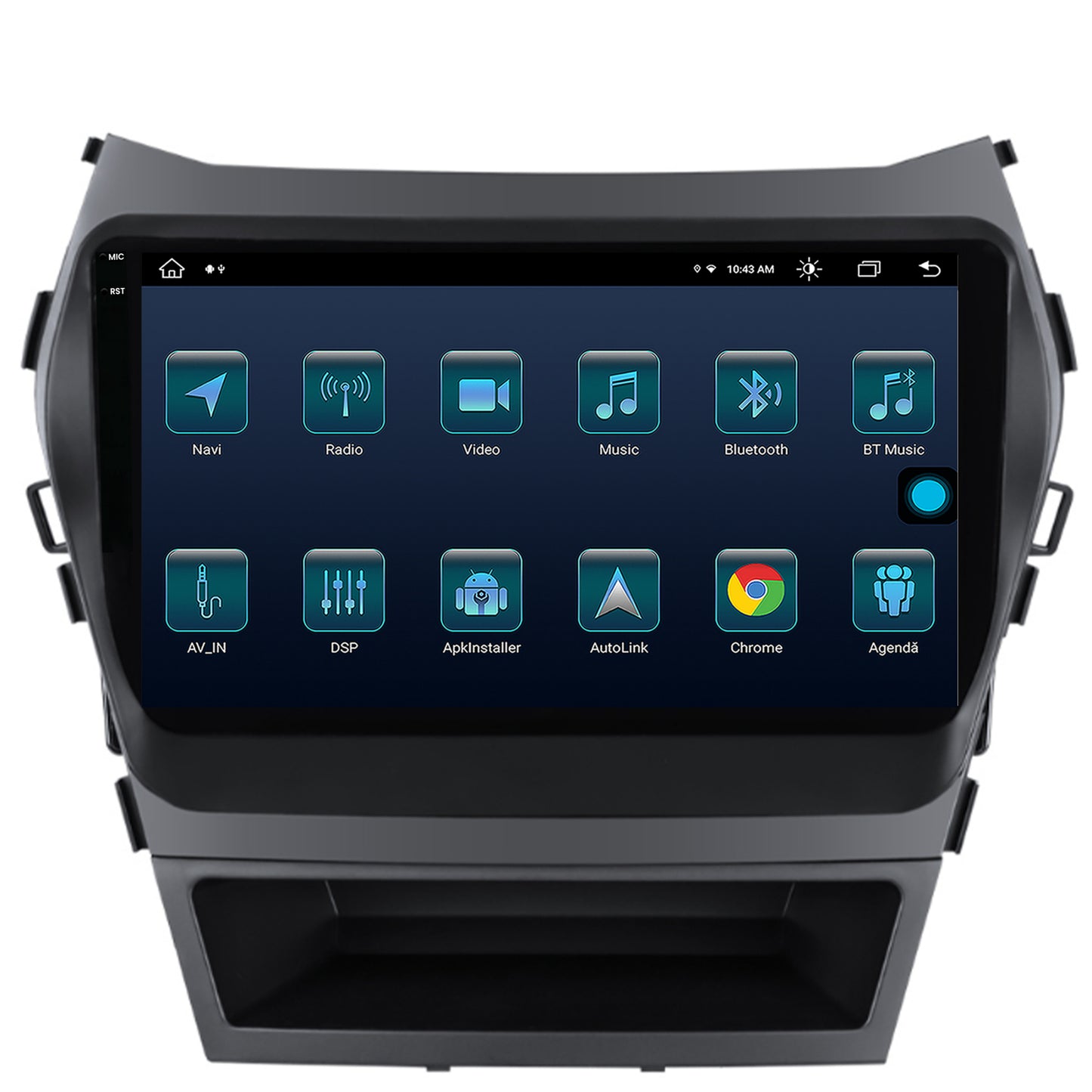 Navigatie Hyundai Santa Fe IX45 (2013-2017), Android, X-Octacore / 8GB RAM + 256GB ROM, 9.5 Inch - AD-BGX9008+AD-BGRKIT182