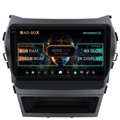 Navigatie Hyundai Santa Fe IX45 (2013-2017), Android, X-Octacore / 8GB RAM + 256GB ROM, 9.5 Inch - AD-BGX9008+AD-BGRKIT182