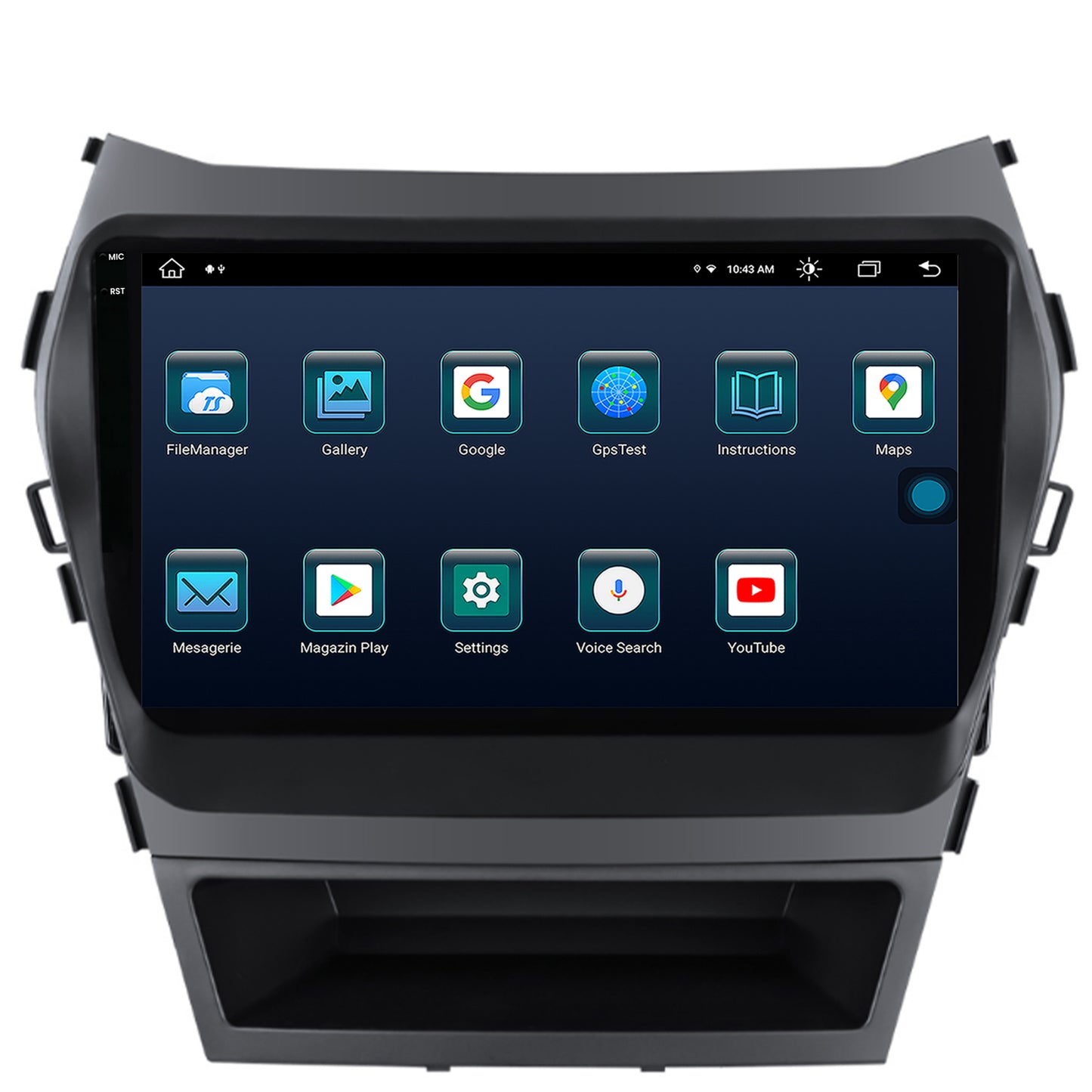 Navigatie Hyundai Santa Fe IX45 (2013-2017), Android, X-Octacore / 8GB RAM + 256GB ROM, 9.5 Inch - AD-BGX9008+AD-BGRKIT182