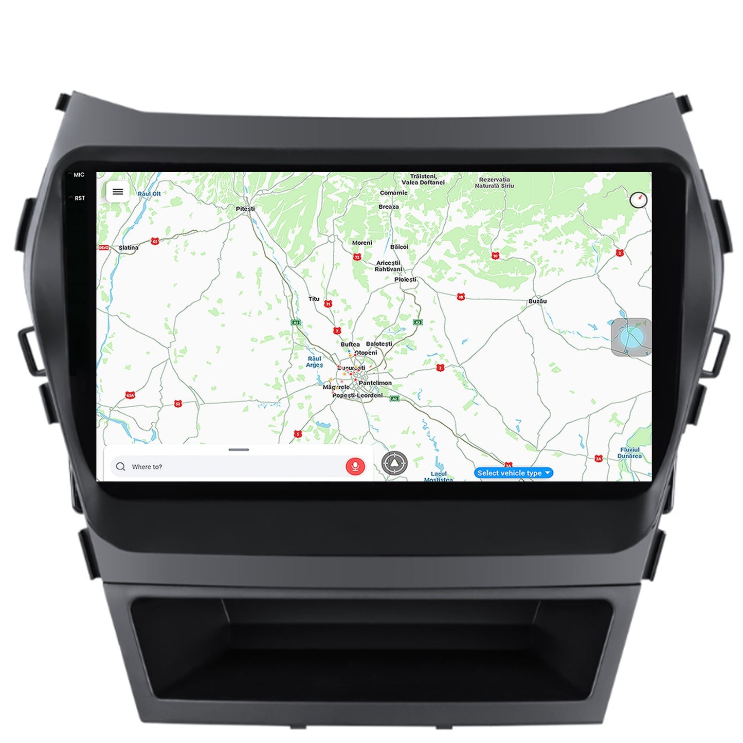 Navigatie Hyundai Santa Fe IX45 (2013-2017), Android, X-Octacore / 8GB RAM + 256GB ROM, 9.5 Inch - AD-BGX9008+AD-BGRKIT182