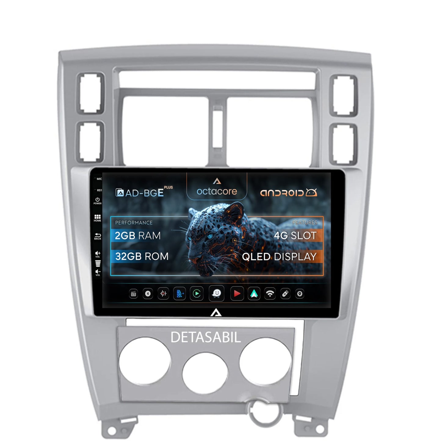 Navigatie Hyundai Tucson (2004-2009), Android, E-Octacore / 2GB RAM + 32GB ROM, 10.1 Inch - AD-BGE10002+AD-BGRKIT200