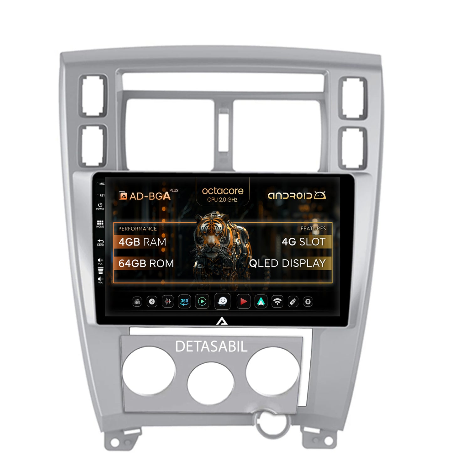 Navigatie Hyundai Tucson (2004-2009), Android, A-Octacore / 4GB RAM + 64GB ROM, 10.1 Inch - AD-BGA10004+AD-BGRKIT200