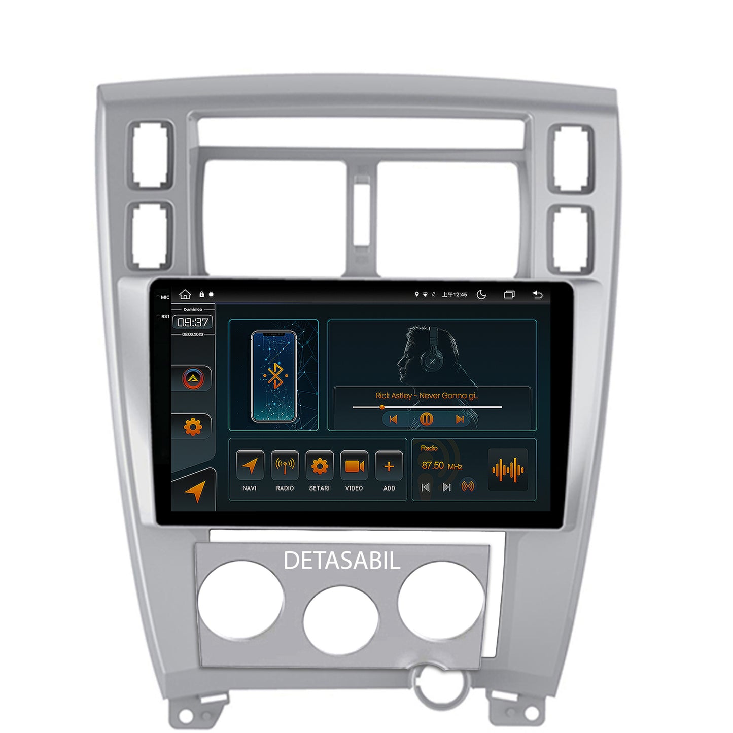 Navigatie Hyundai Tucson (2004-2009), Android, V-Octacore / 4GB RAM + 64GB ROM, 10.36 Inch - AD-BGV10004+AD-BGRKIT200