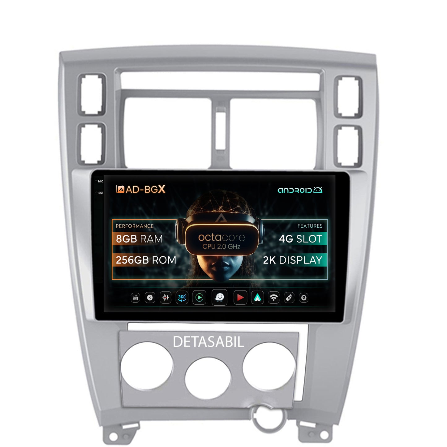 Navigatie Hyundai Tucson (2004-2009), Android, X-Octacore / 8GB RAM + 256GB ROM, 10.36 Inch - AD-BGX10008+AD-BGRKIT200