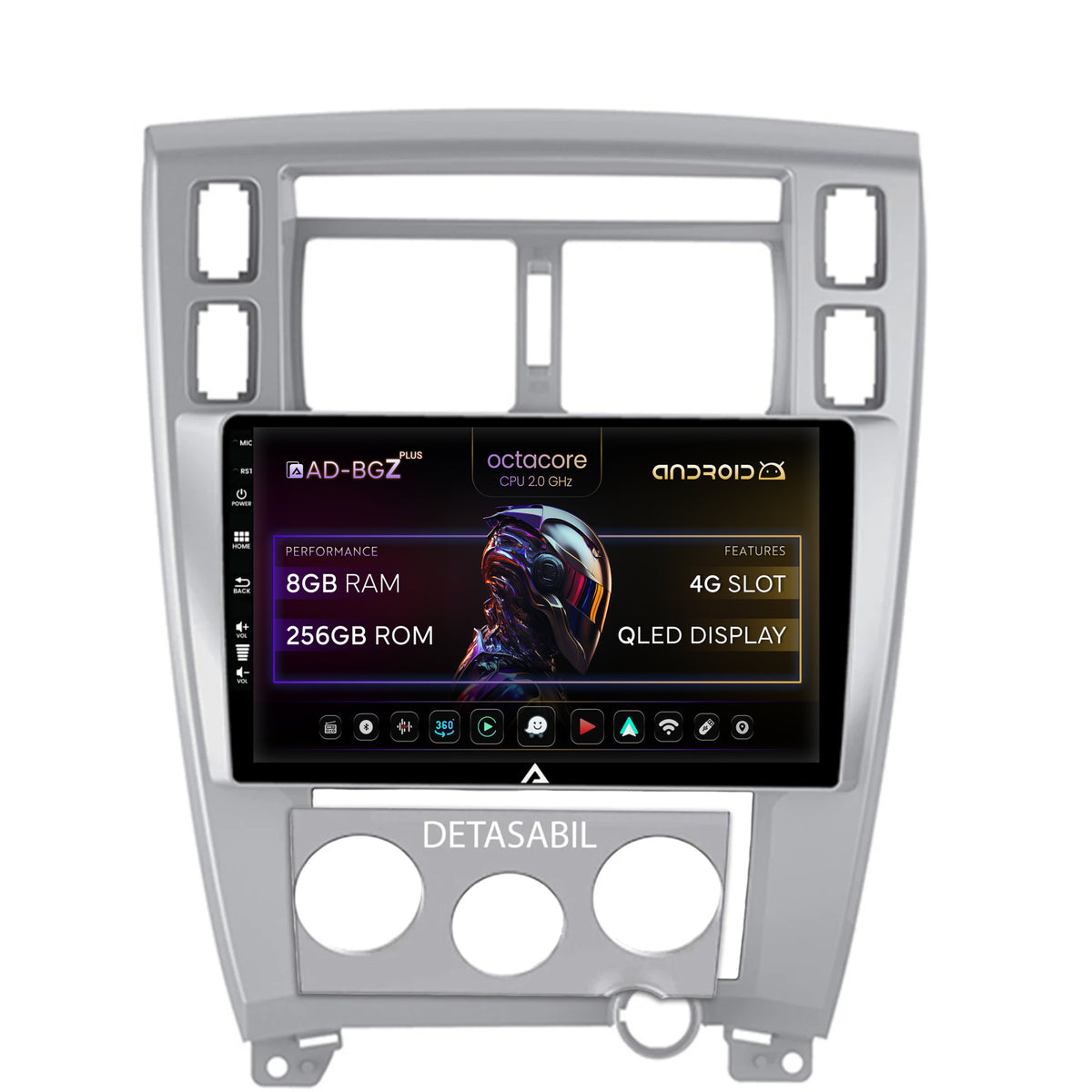Navigatie Hyundai Tucson (2004-2009), Android, Z-Octacore / 8GB RAM + 256GB ROM, 10.1 Inch - AD-BGZ10008+AD-BGRKIT200