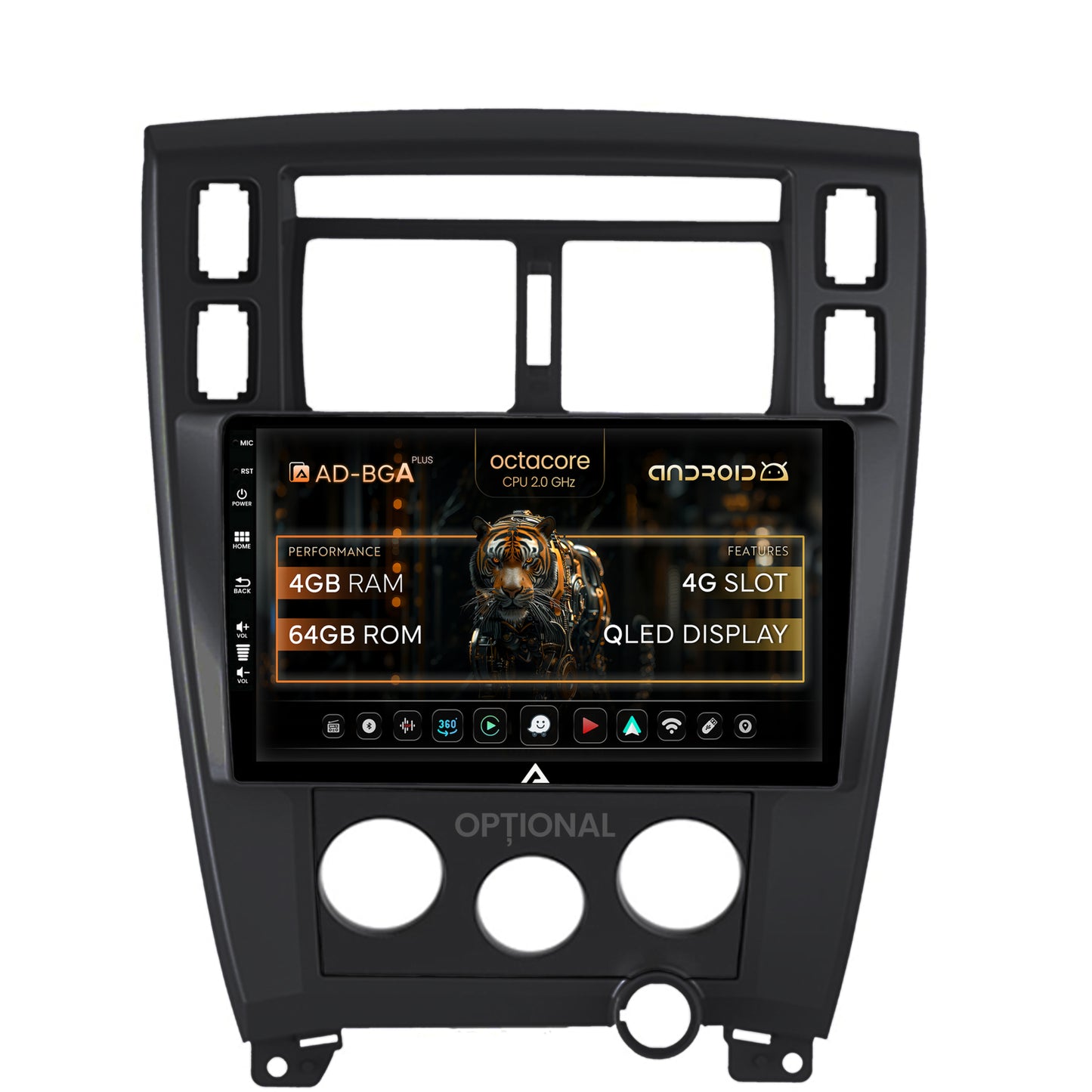 Navigatie Hyundai Tucson (2006-2013), Android, A-Octacore / 4GB RAM + 64GB ROM, 10.1 Inch - AD-BGA10004+AD-BGRKIT200B