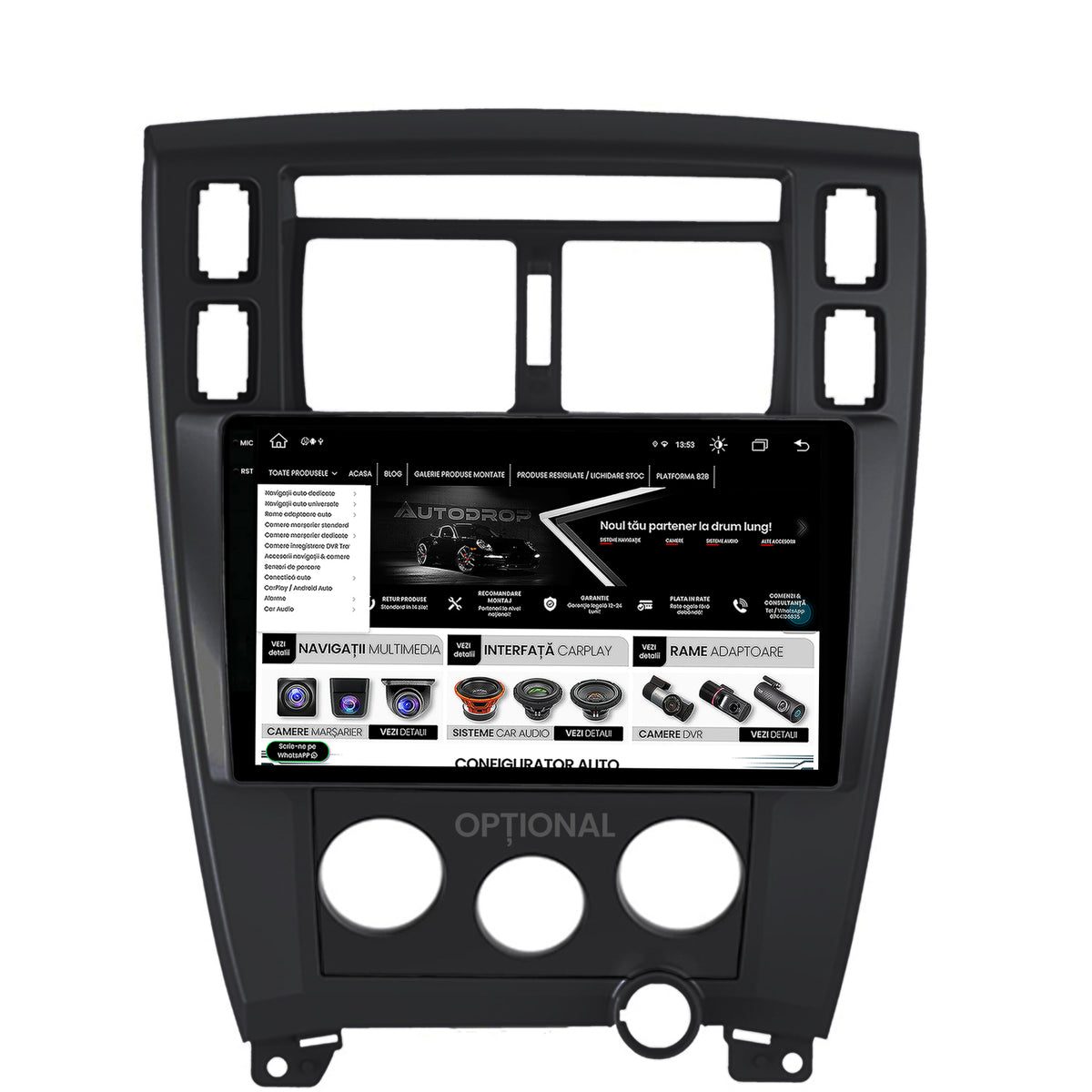 Navigatie Hyundai Tucson (2006-2013), Android, V-Octacore / 4GB RAM + 64GB ROM, 10.36 Inch - AD-BGV10004+AD-BGRKIT200B