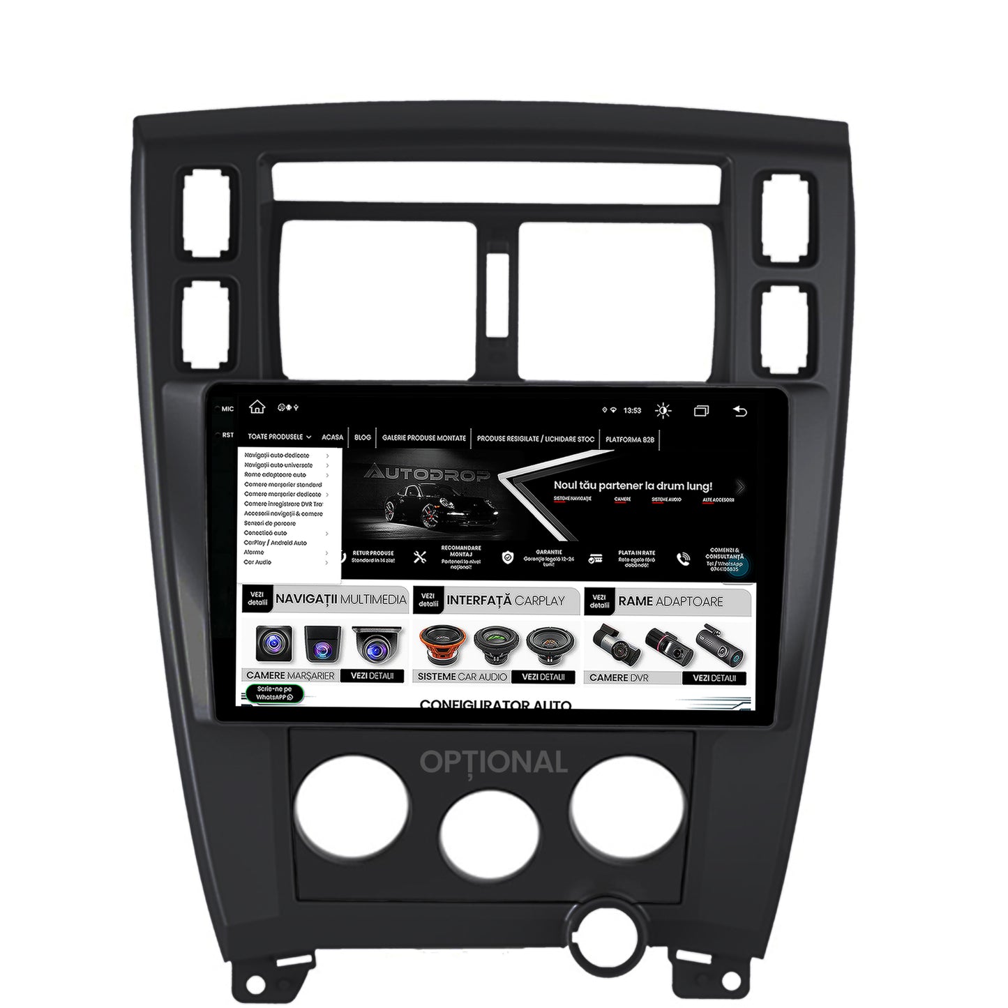 Navigatie Hyundai Tucson (2006-2013), Android, V-Octacore / 4GB RAM + 64GB ROM, 10.36 Inch - AD-BGV10004+AD-BGRKIT200B