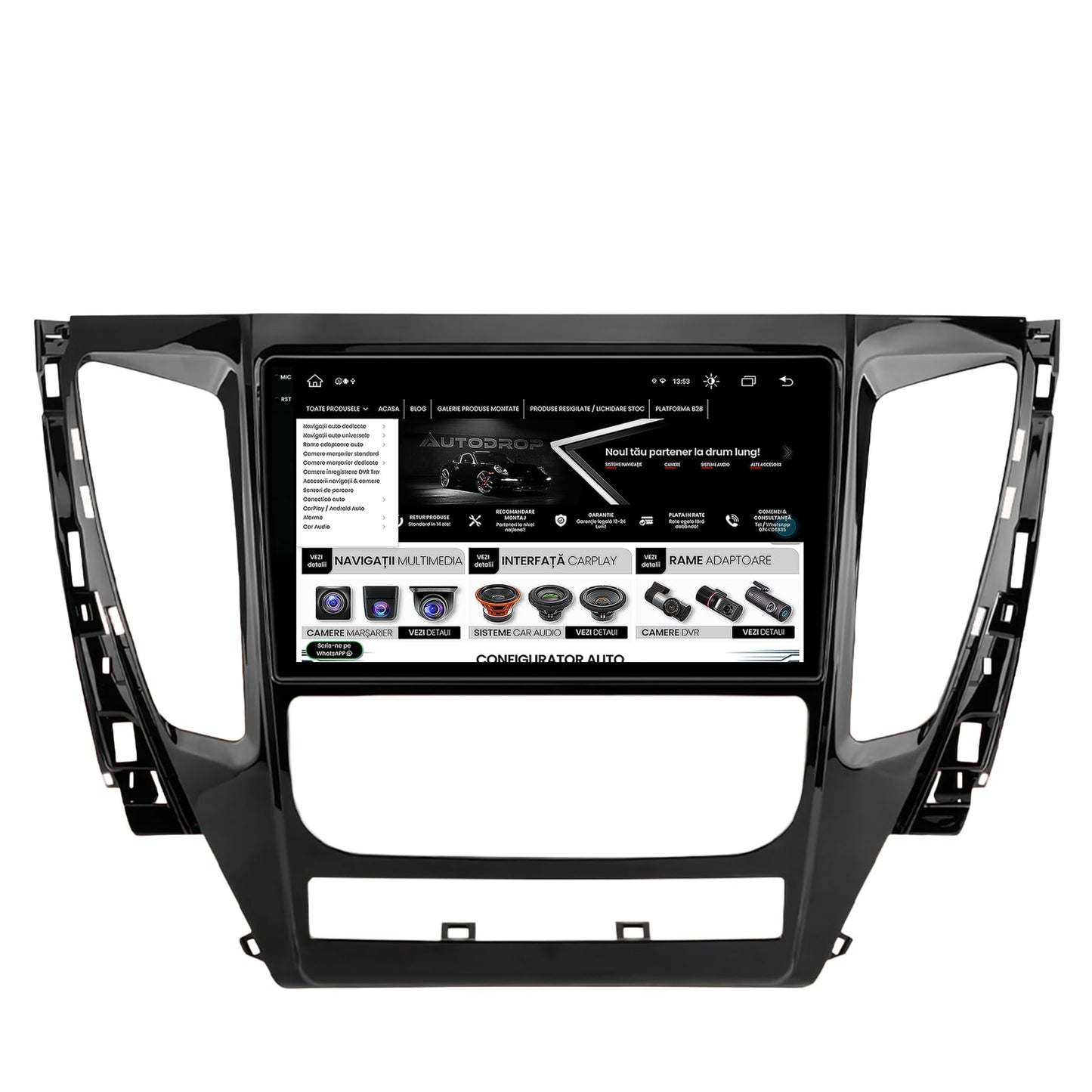 Navigatie Mitsubishi Pajero (2016-2018), Android, X-Octacore / 8GB RAM + 256GB ROM, 9.5 Inch - AD-BGX9008+AD-BGRKIT270