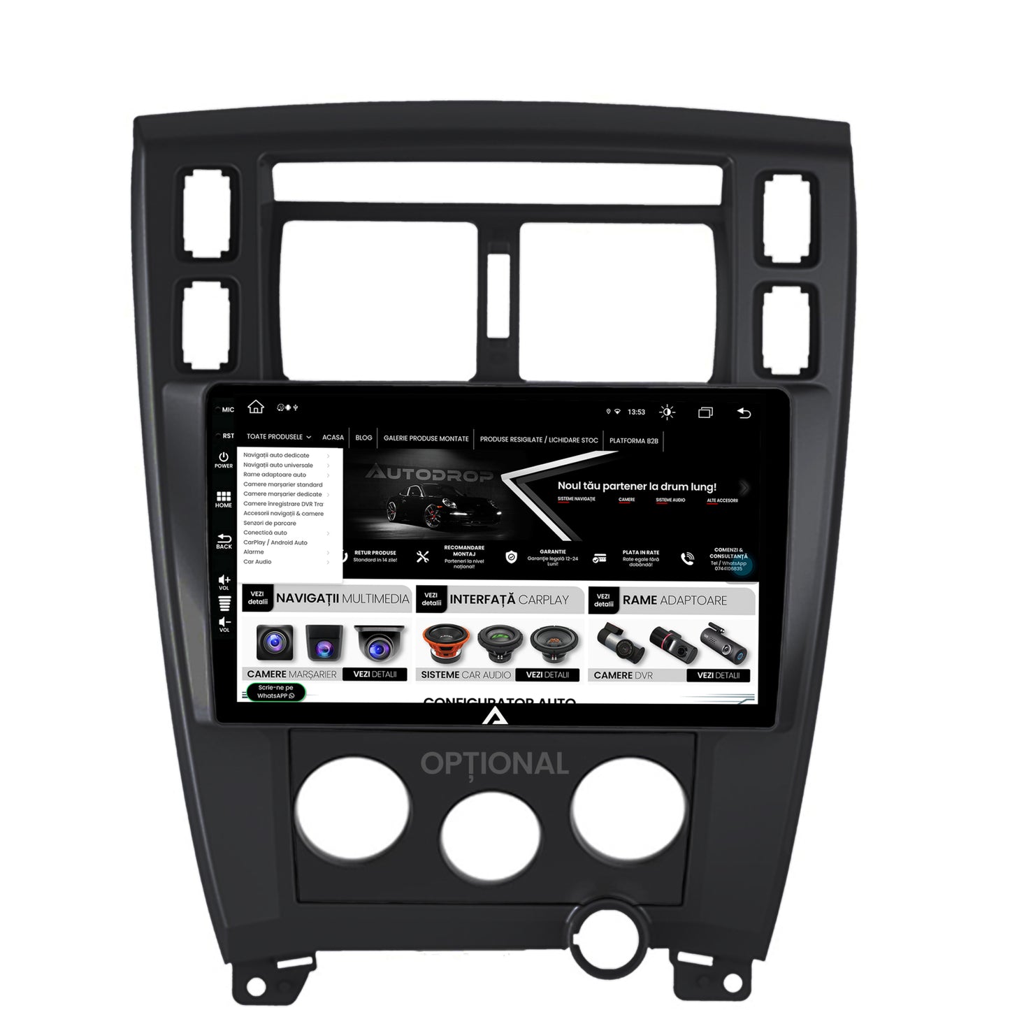 Navigatie Hyundai Tucson (2006-2013), Android, Z-Octacore / 8GB RAM + 256GB ROM, 10.1 Inch - AD-BGZ10008+AD-BGRKIT200B