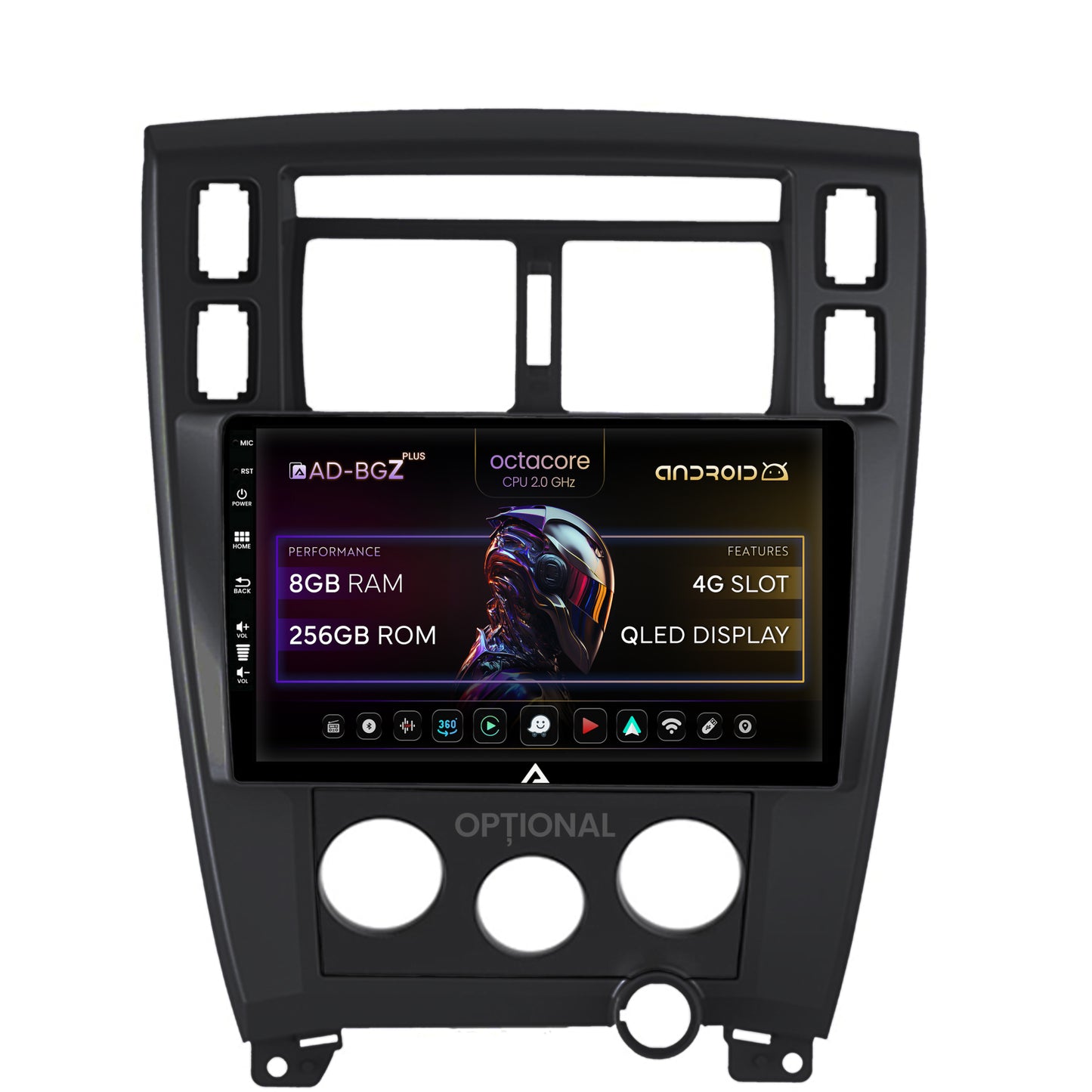 Navigatie Hyundai Tucson (2006-2013), Android, Z-Octacore / 8GB RAM + 256GB ROM, 10.1 Inch - AD-BGZ10008+AD-BGRKIT200B