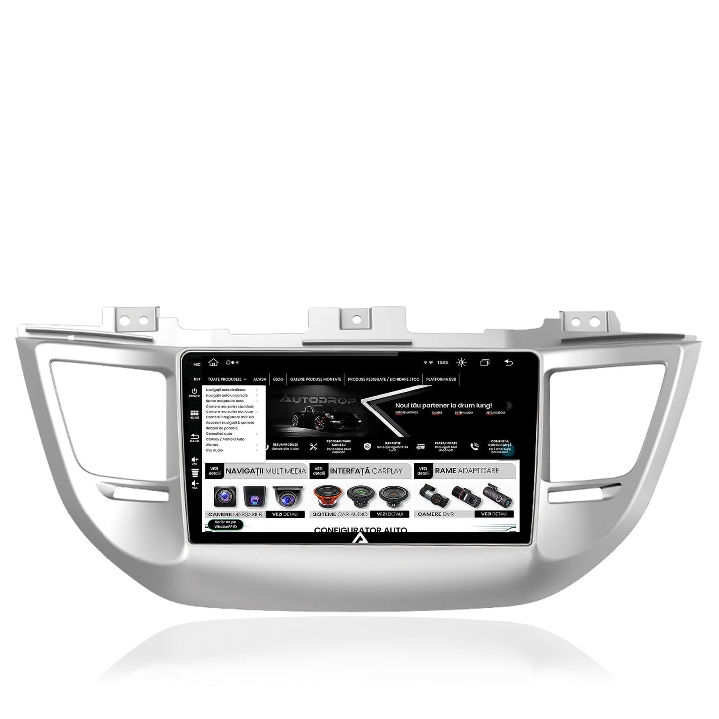 Navigatie Hyundai Tucson 3 (2015-2018), Android, Z-Octacore / 8GB RAM + 256GB ROM, 9 Inch - AD-BGZ9008+AD-BGRKIT176