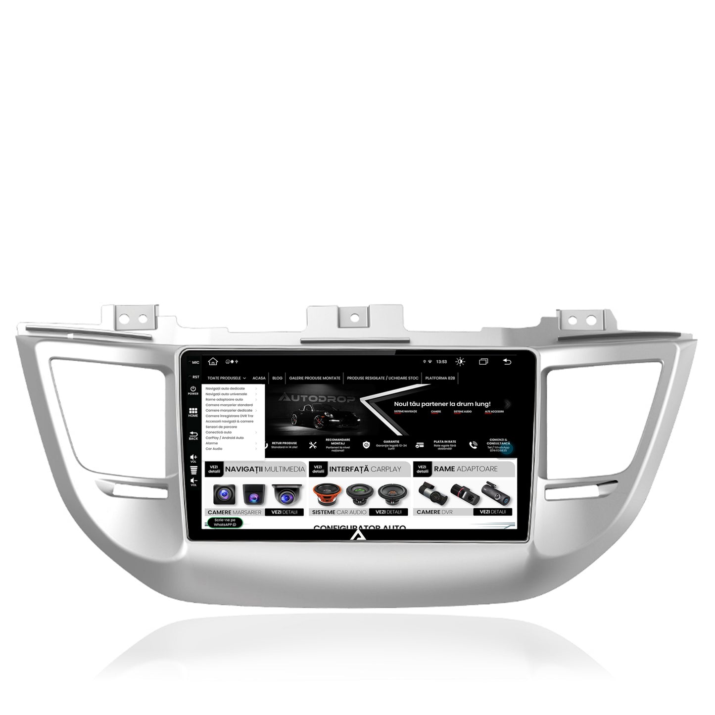 Navigatie Hyundai Tucson 3 (2015-2018), Android, Z-Octacore / 8GB RAM + 256GB ROM, 9 Inch - AD-BGZ9008+AD-BGRKIT176