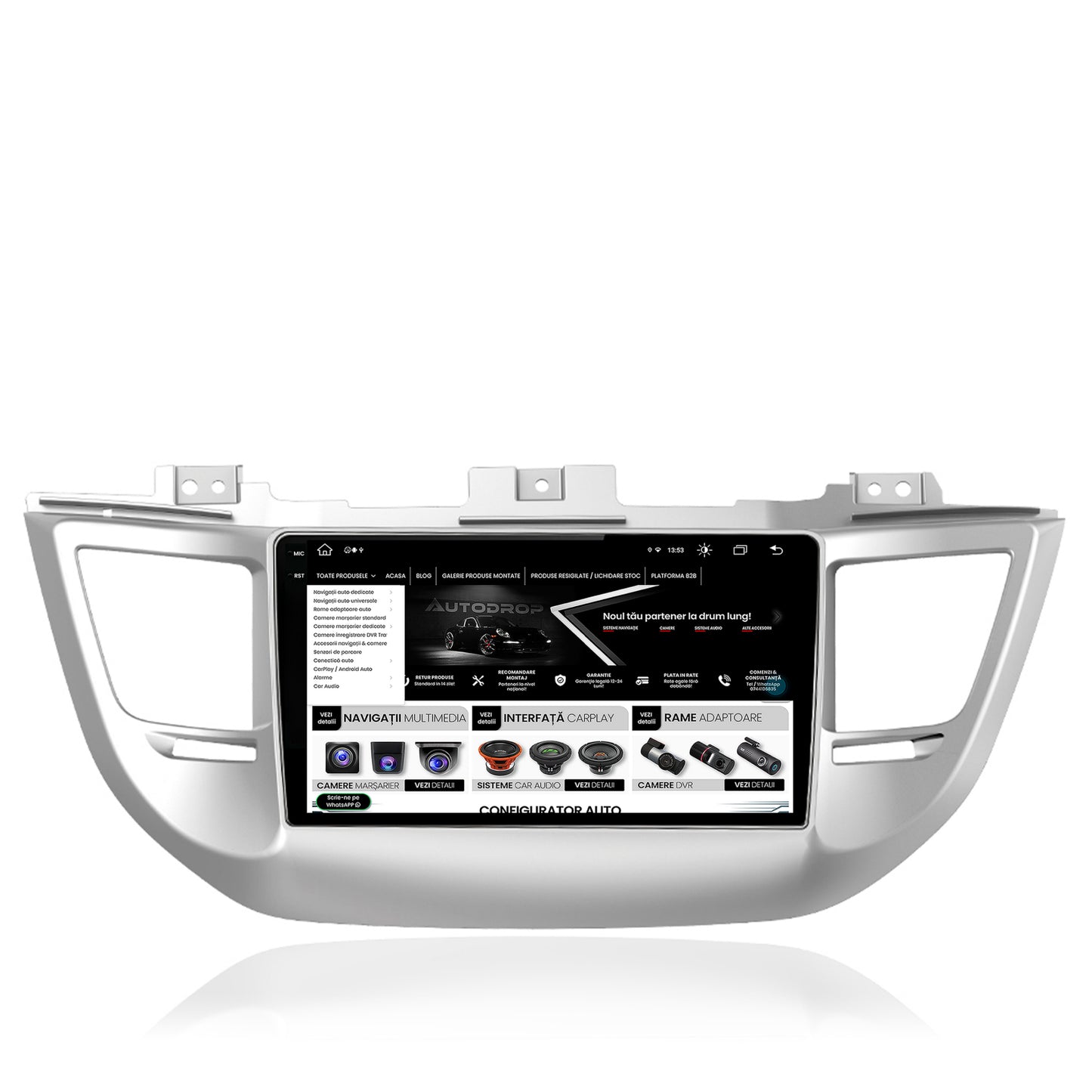 Navigatie Hyundai Tucson 3 (2015-2018), Android, V-Octacore / 4GB RAM + 64GB ROM, 9.5 Inch - AD-BGV9004+AD-BGRKIT176