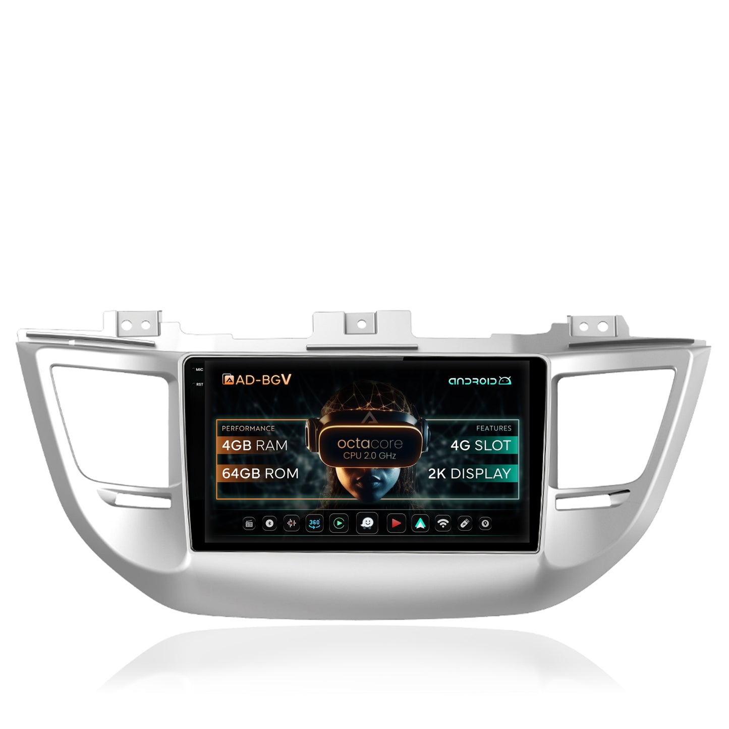 Navigatie Hyundai Tucson 3 (2015-2018), Android, V-Octacore / 4GB RAM + 64GB ROM, 9.5 Inch - AD-BGV9004+AD-BGRKIT176