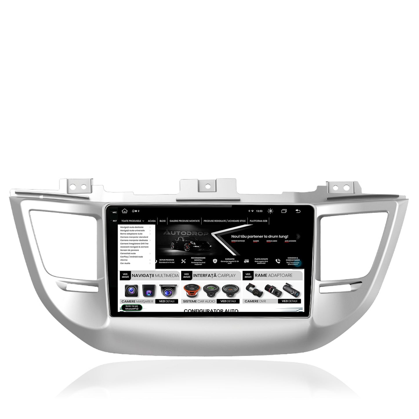 Navigatie Hyundai Tucson 3 (2015-2018), Android, X-Octacore / 8GB RAM + 256GB ROM, 9.5 Inch - AD-BGX9008+AD-BGRKIT176