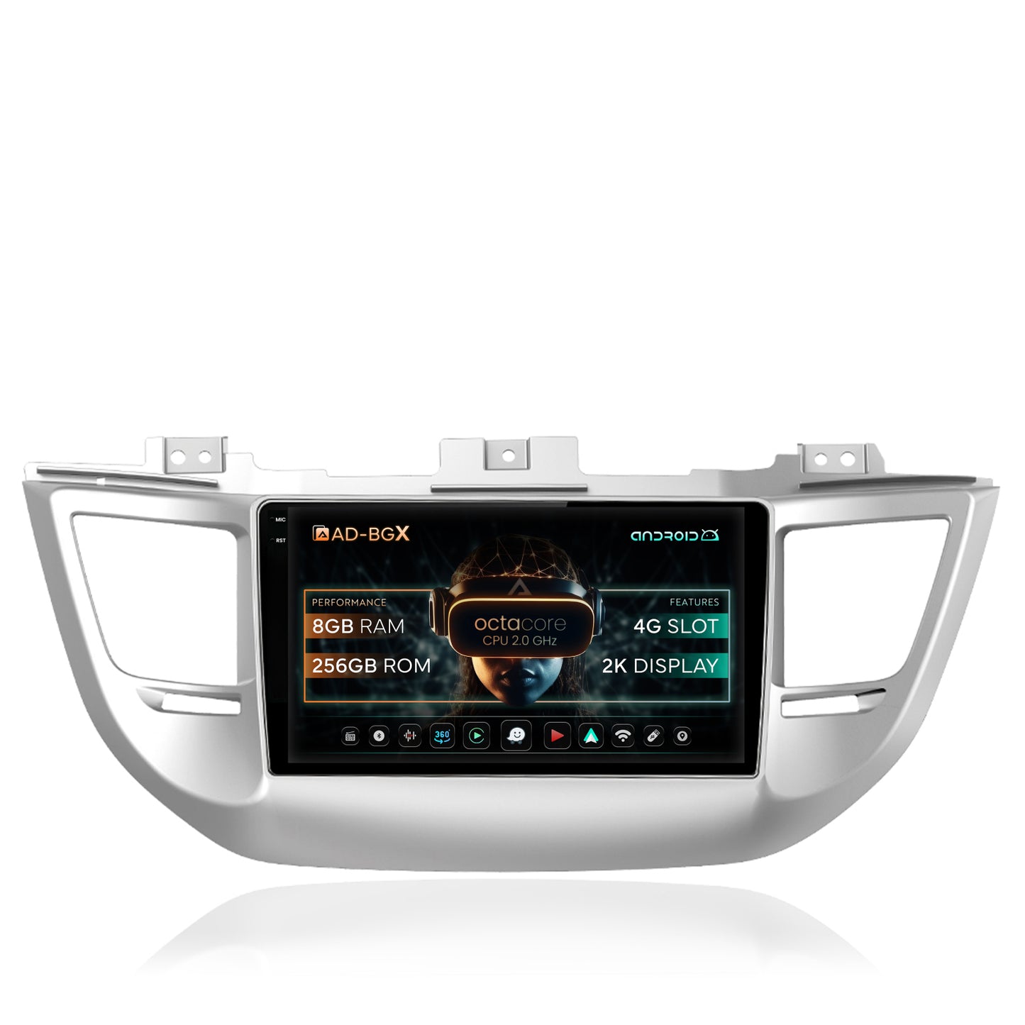 Navigatie Hyundai Tucson 3 (2015-2018), Android, X-Octacore / 8GB RAM + 256GB ROM, 9.5 Inch - AD-BGX9008+AD-BGRKIT176