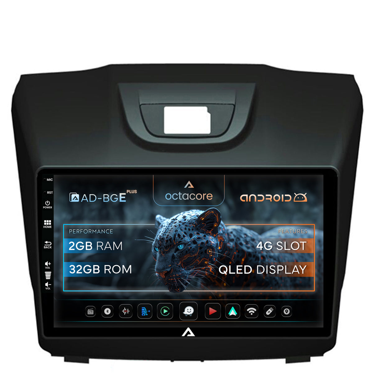 Navigatie Isuzu D-MAX (2015+), Android, E-Octacore / 2GB RAM + 32GB ROM, 9 Inch - AD-BGE9002+AD-BGRKIT311